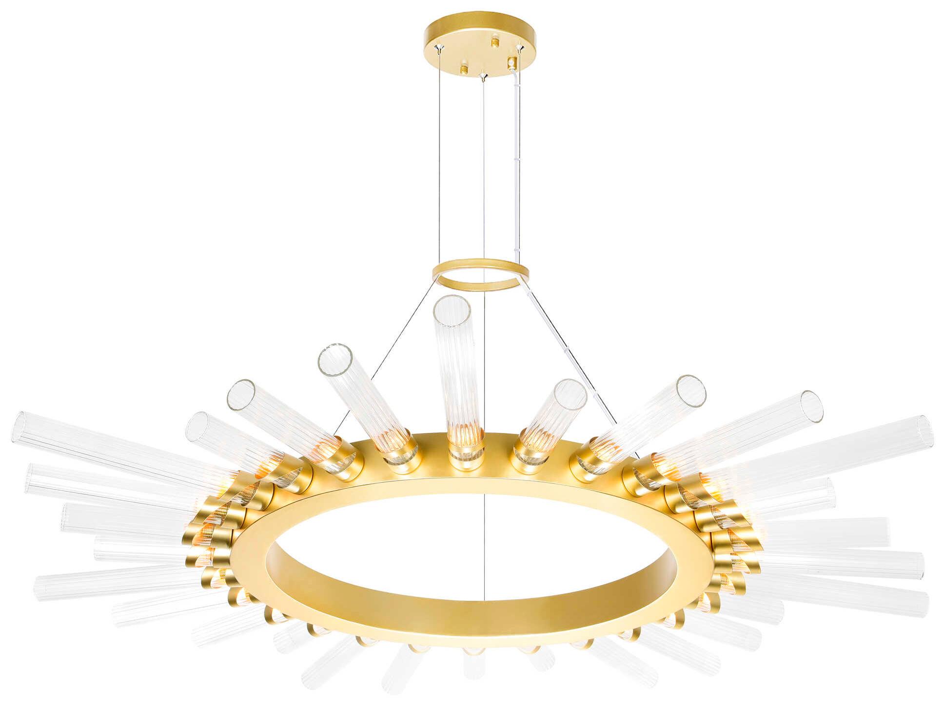 CWI Lighting Collar 28-Light Satin Gold Chandelier