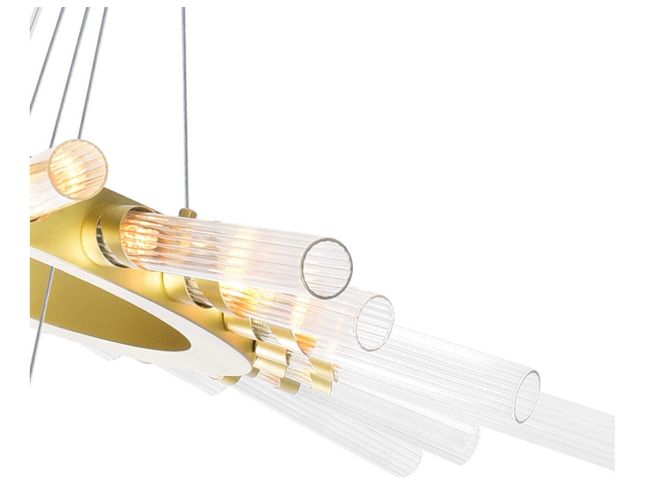 CWI Lighting Collar 63-Light Satin Gold Tiered Chandelier