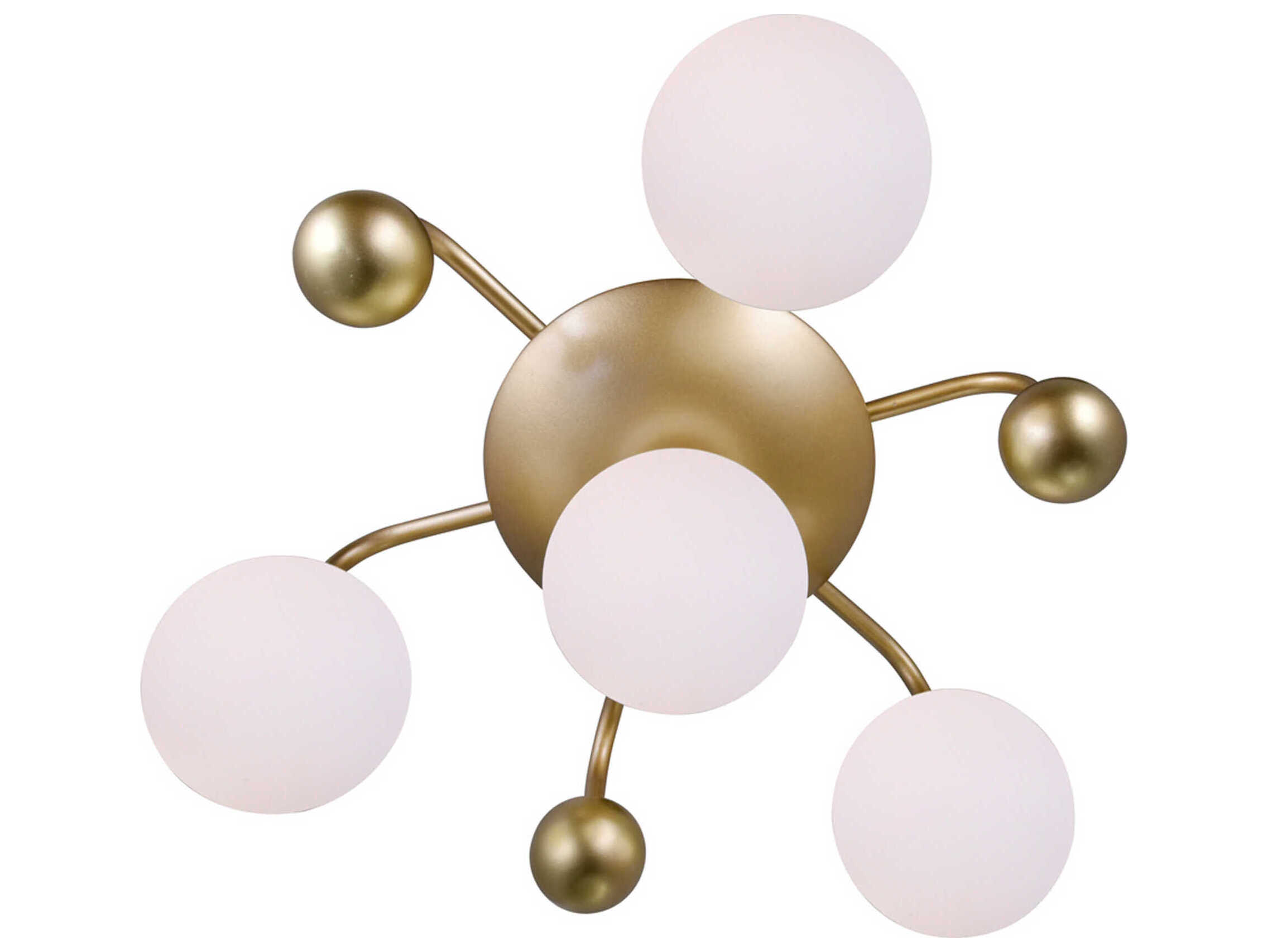 CWI Lighting Element 4-Light Sun Gold Globe Flush Mount