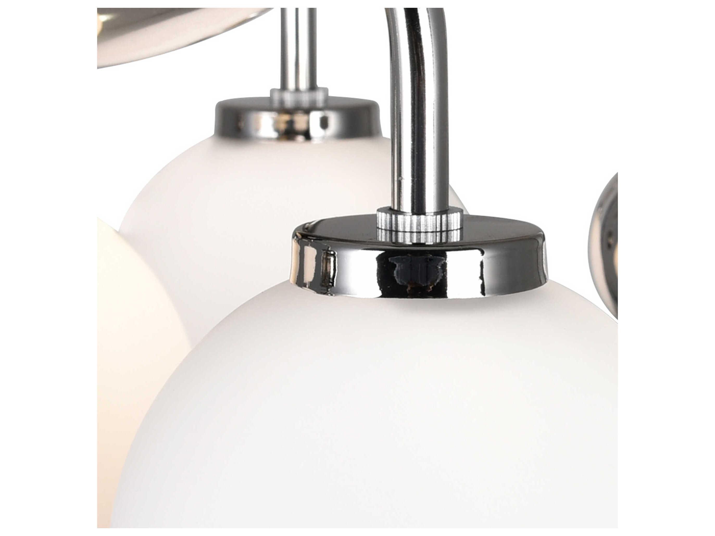 CWI Lighting Element 4-Light Polished Nickel Globe Flush Mount