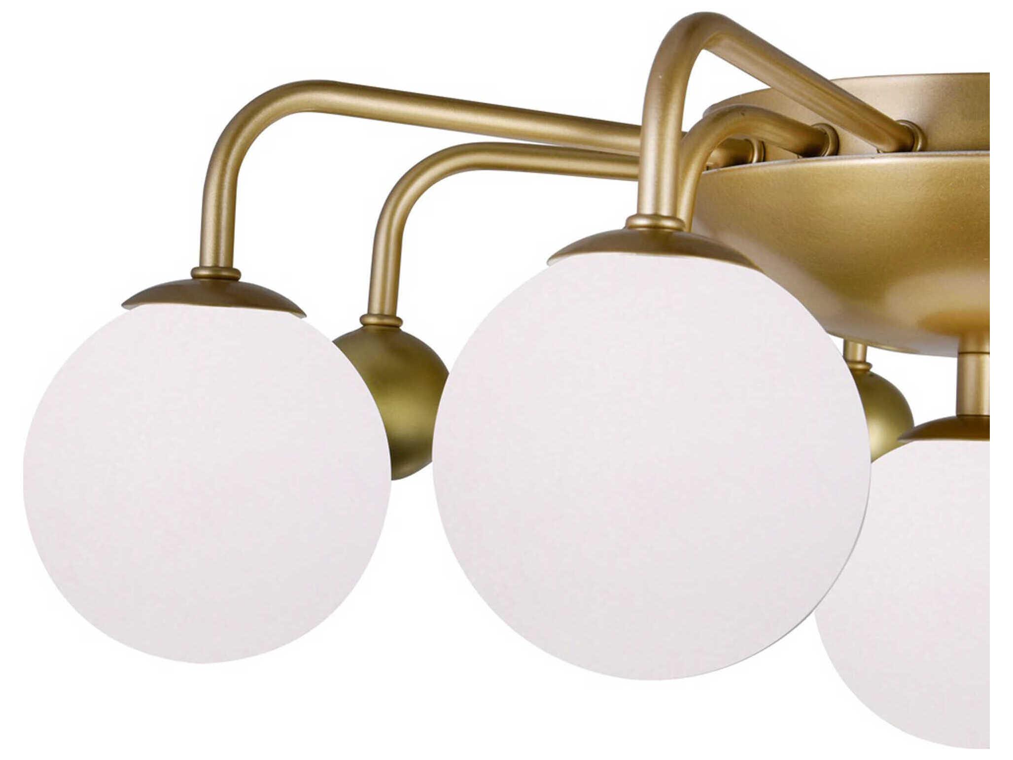 CWI Lighting Element 9-Light Sun Gold Globe Flush Mount