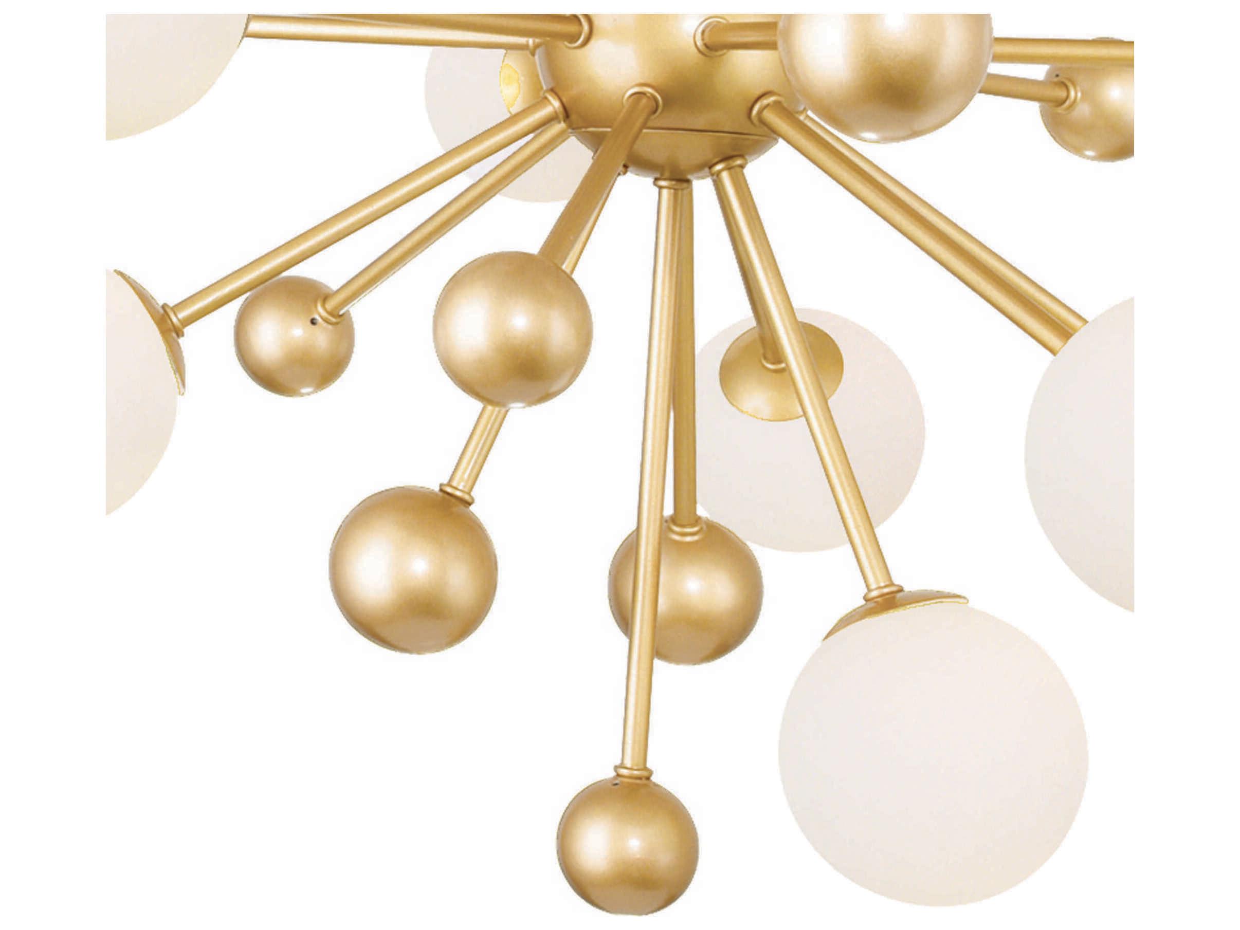 CWI Lighting Element 8-Light Sun Gold Globe Sputnik Pendant