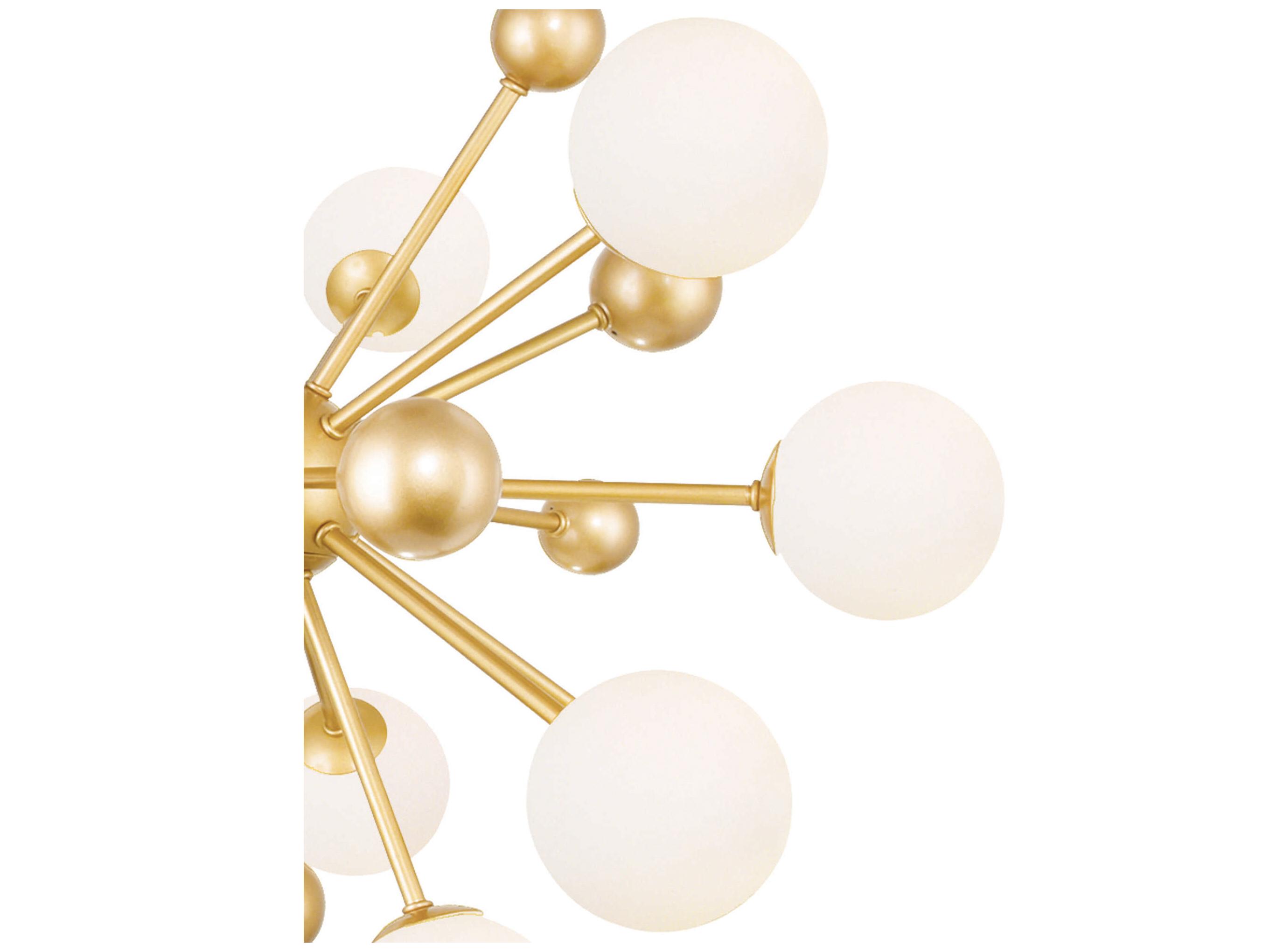 CWI Lighting Element 11-Light Sun Gold Globe Sputnik Pendant