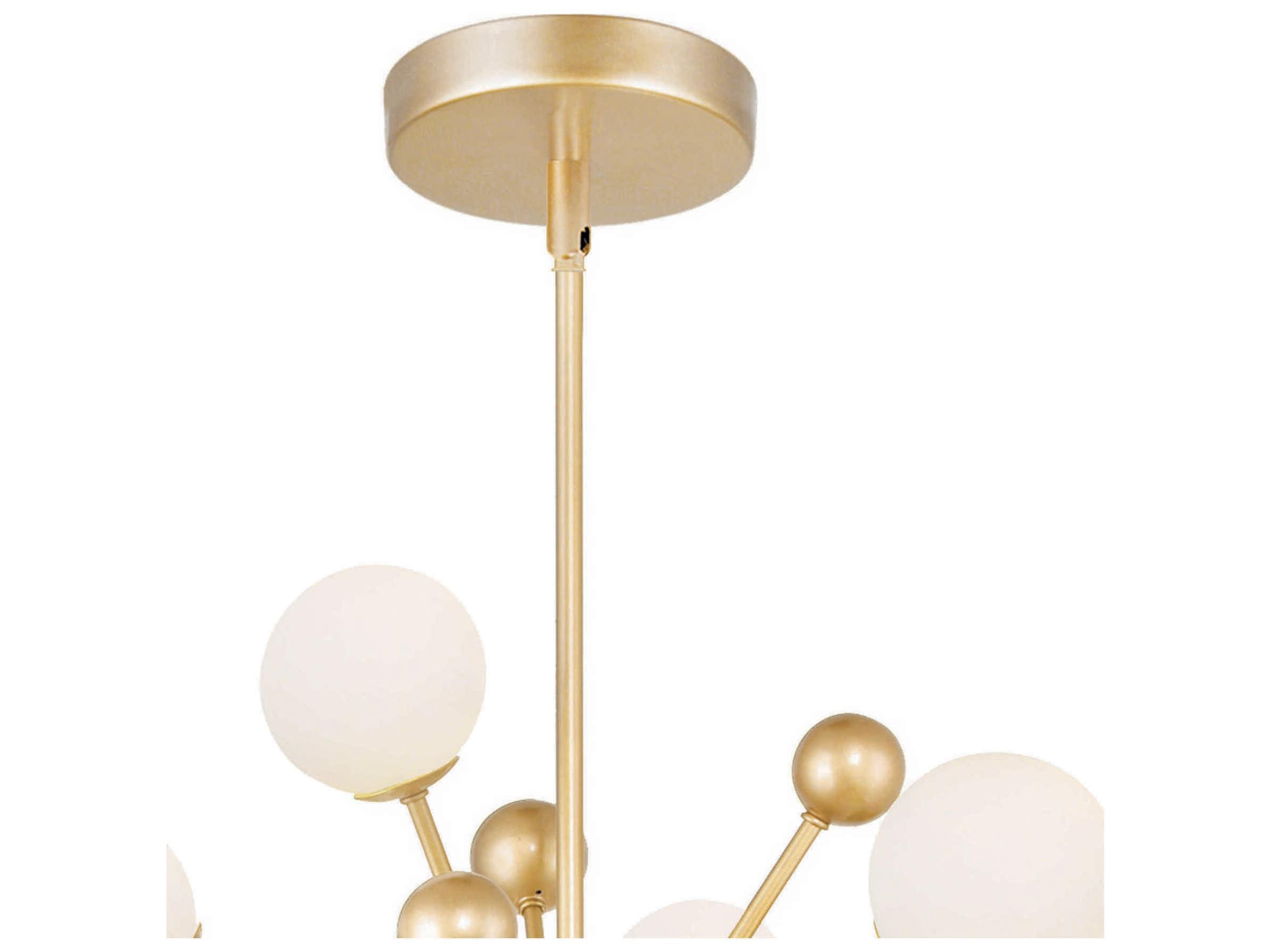 CWI Lighting Element 11-Light Sun Gold Globe Sputnik Pendant