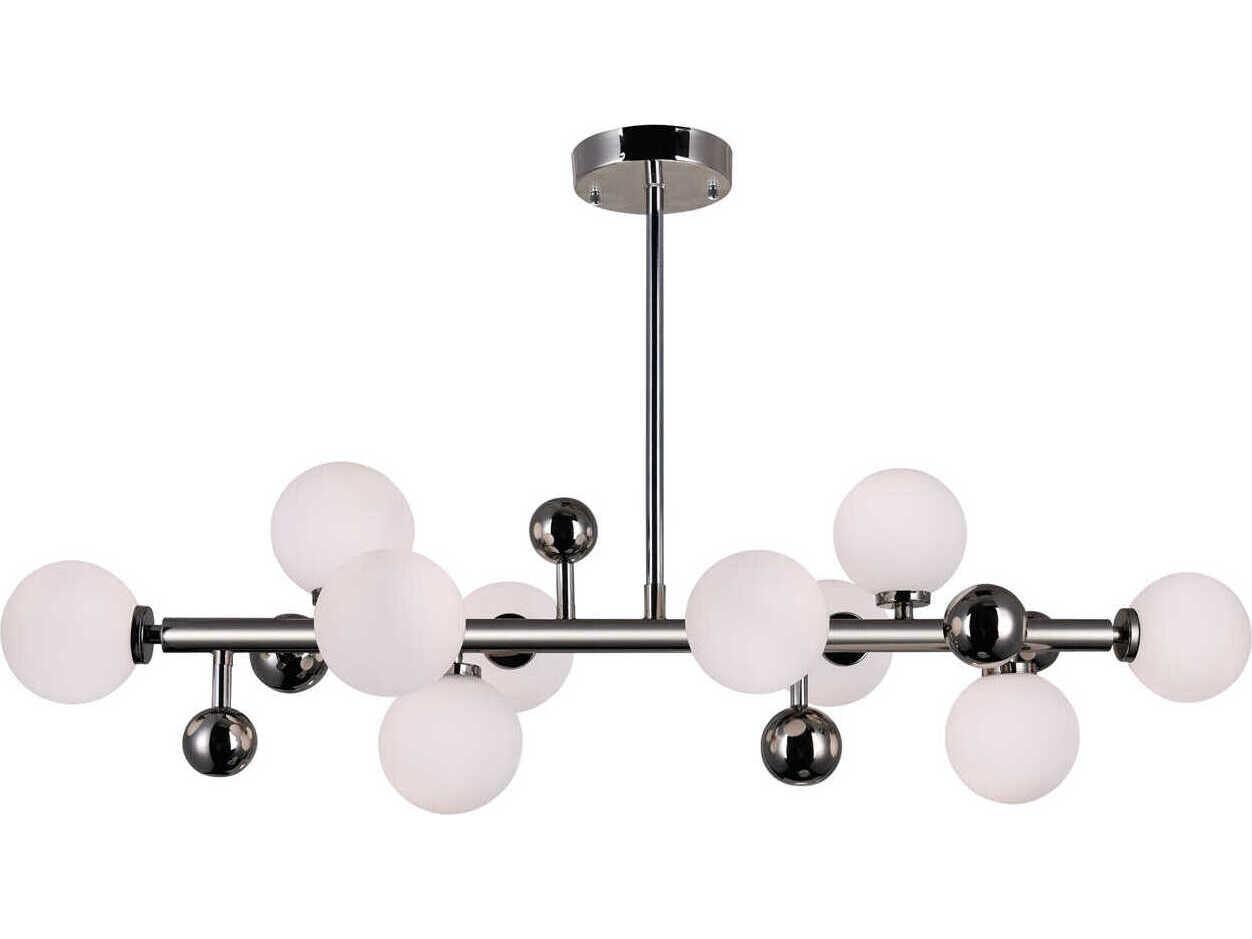 CWI Lighting Element 10-Light Polished Nickel Chrome Globe Island Pendant