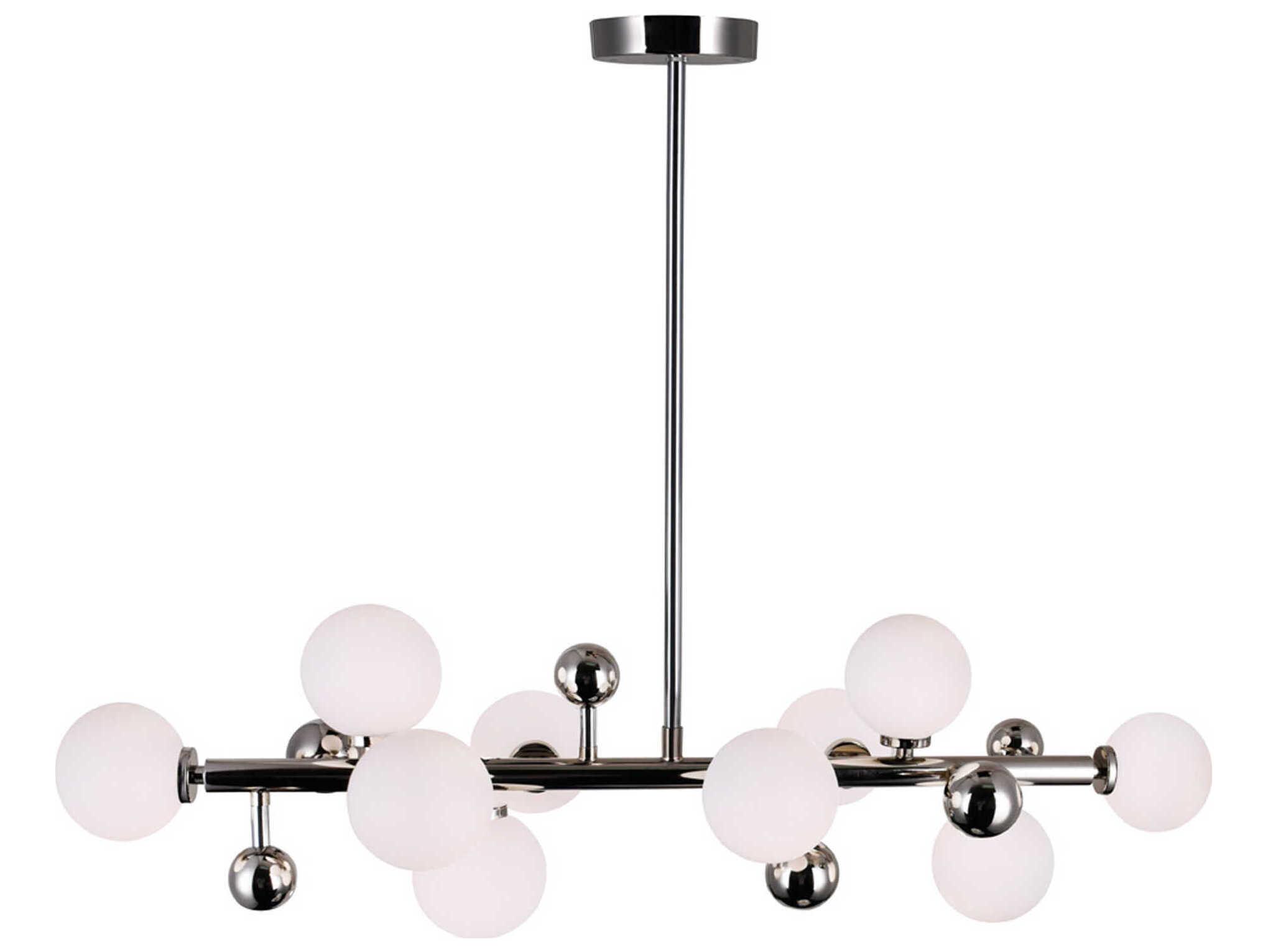 CWI Lighting Element 10-Light Polished Nickel Chrome Globe Island Pendant