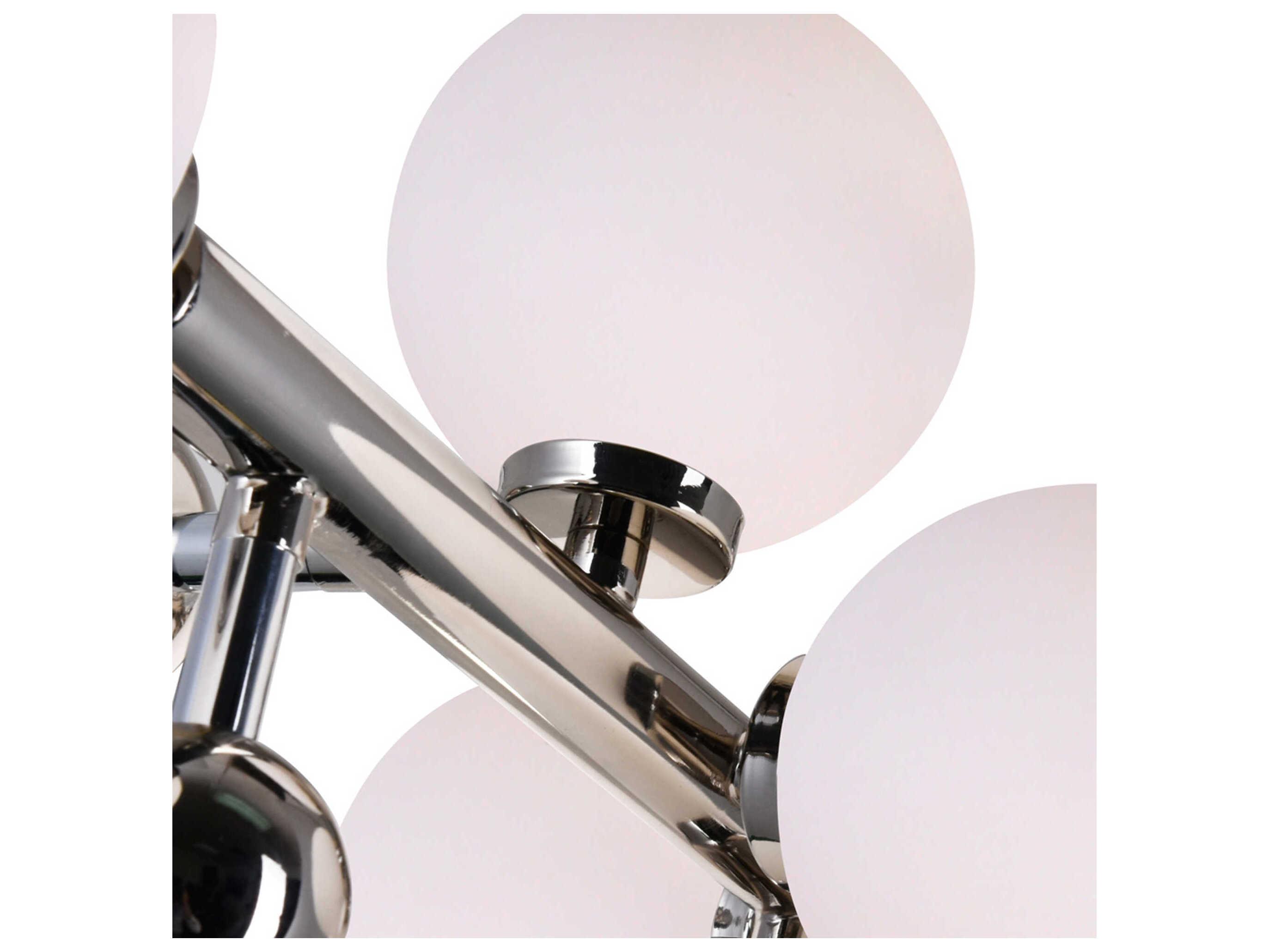 CWI Lighting Element 10-Light Polished Nickel Chrome Globe Island Pendant
