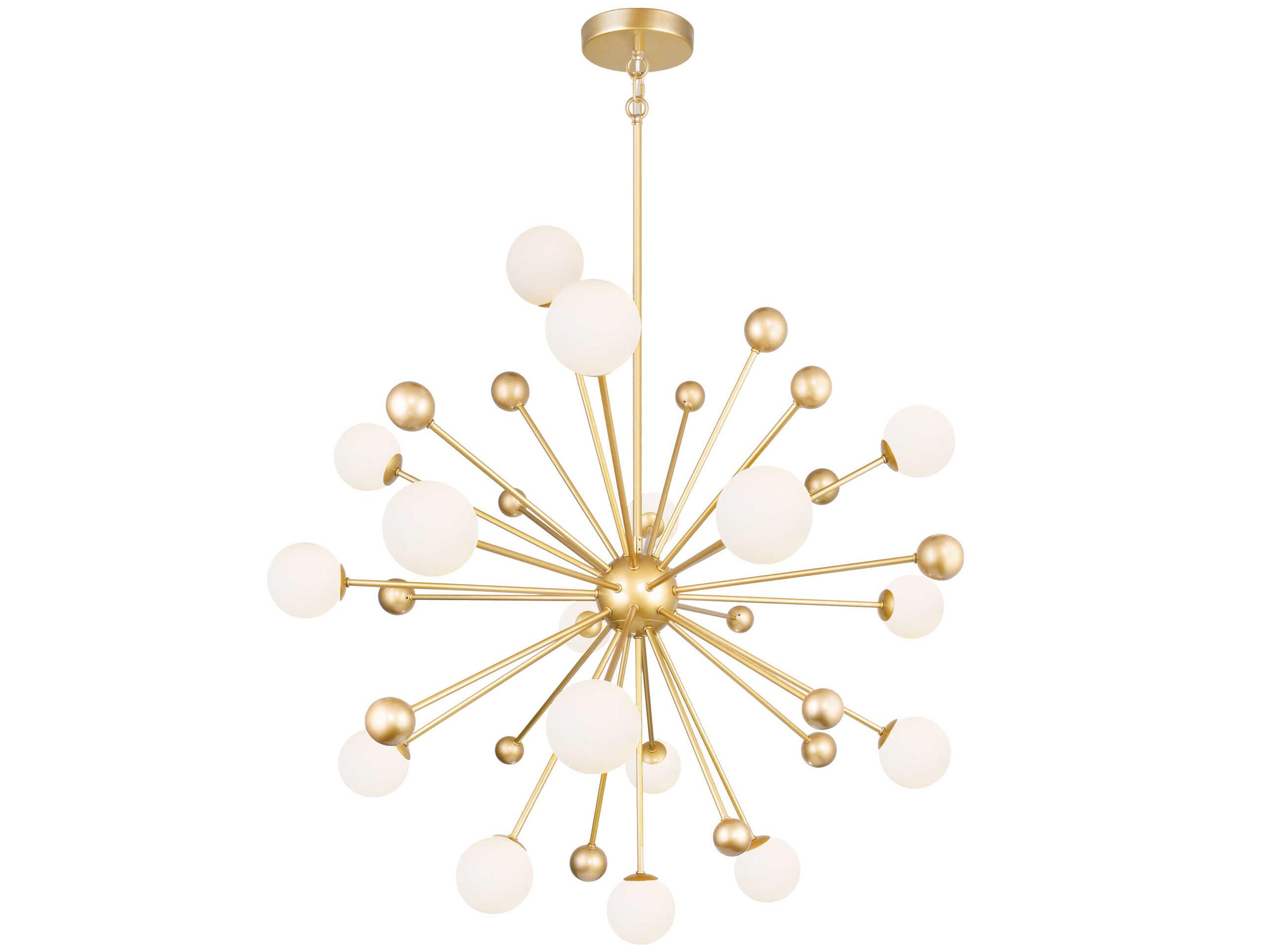 CWI Lighting Element 17-Light Sun Gold Globe Sputnik Pendant