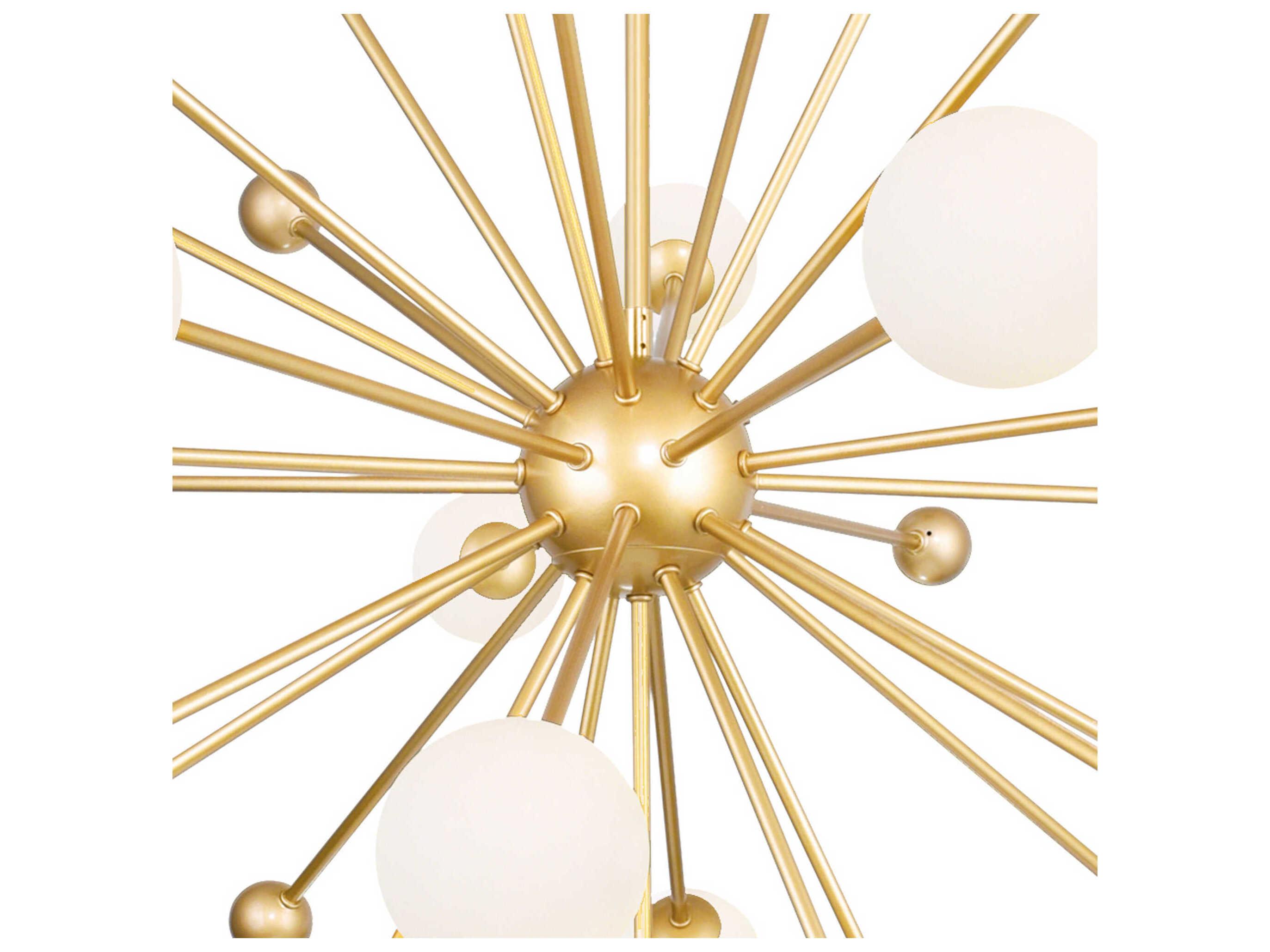 CWI Lighting Element 17-Light Sun Gold Globe Sputnik Pendant