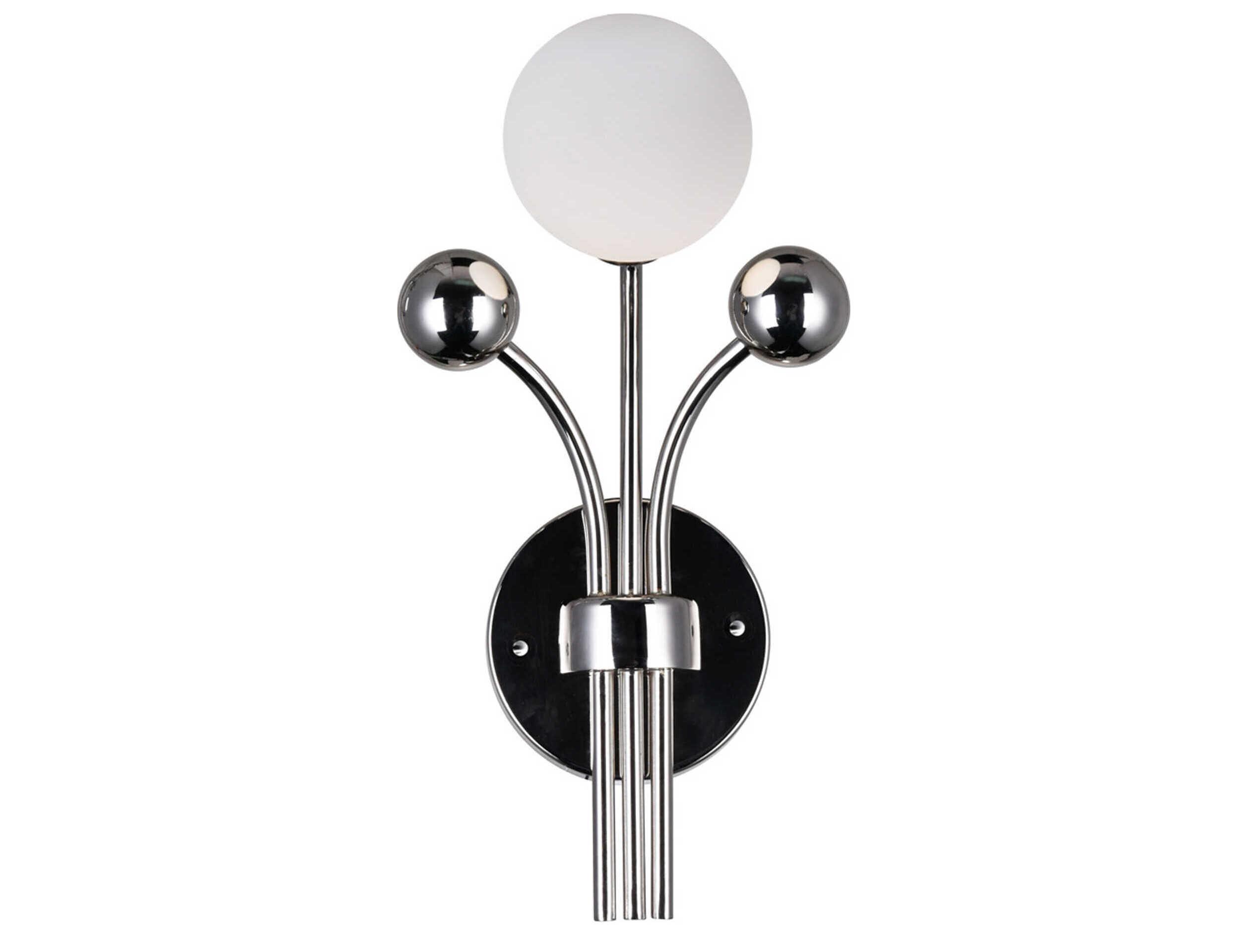 CWI Lighting Element 1-Light Polished Nickel Chrome Wall Sconce
