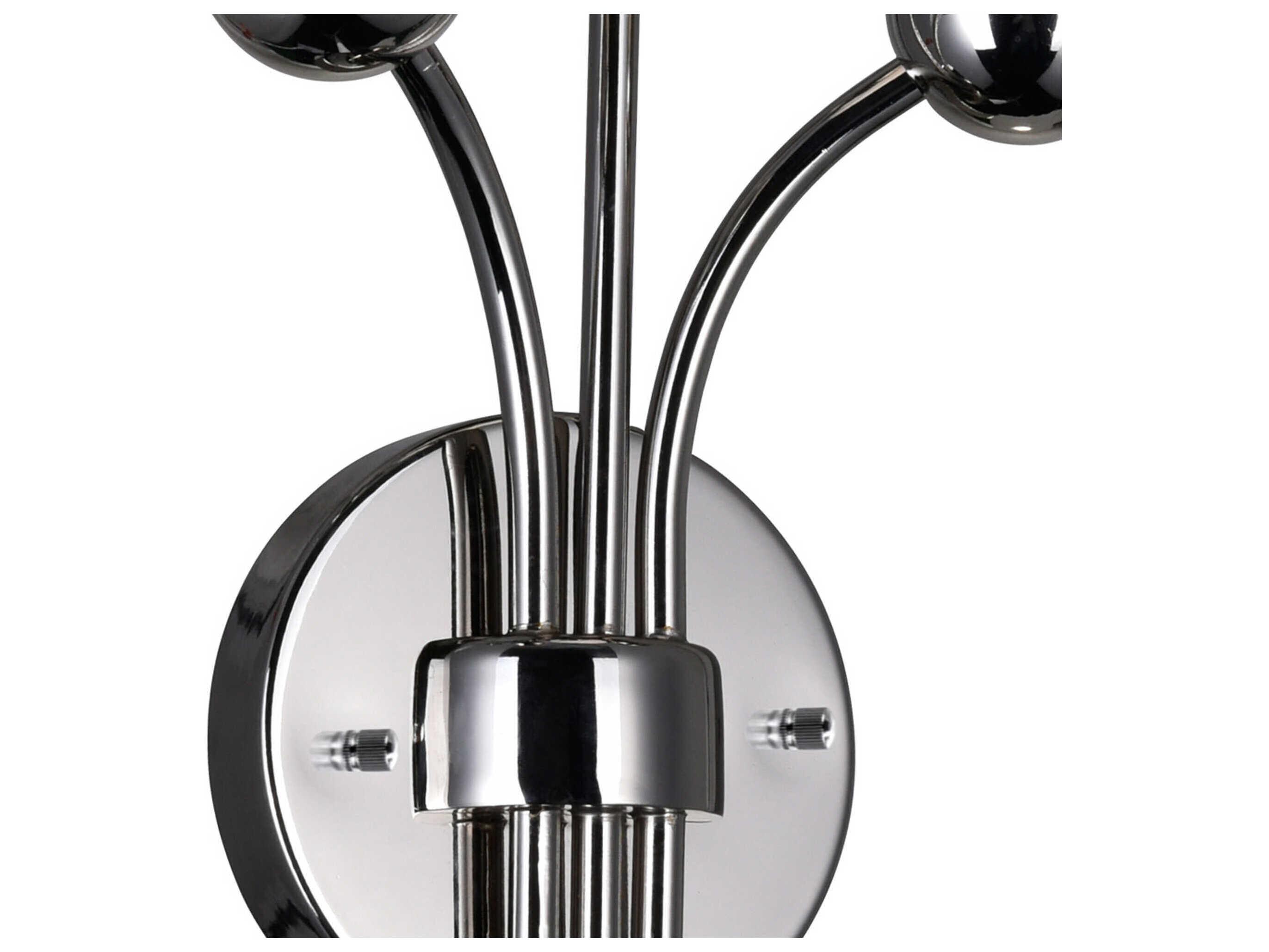 CWI Lighting Element 1-Light Polished Nickel Chrome Wall Sconce