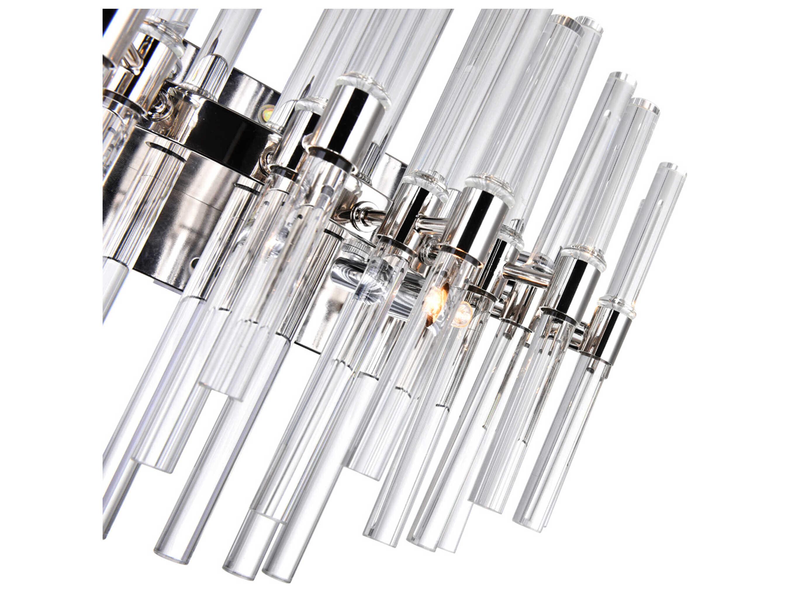 CWI Lighting Miroir 4-Light Polished Nickel Vanity Light