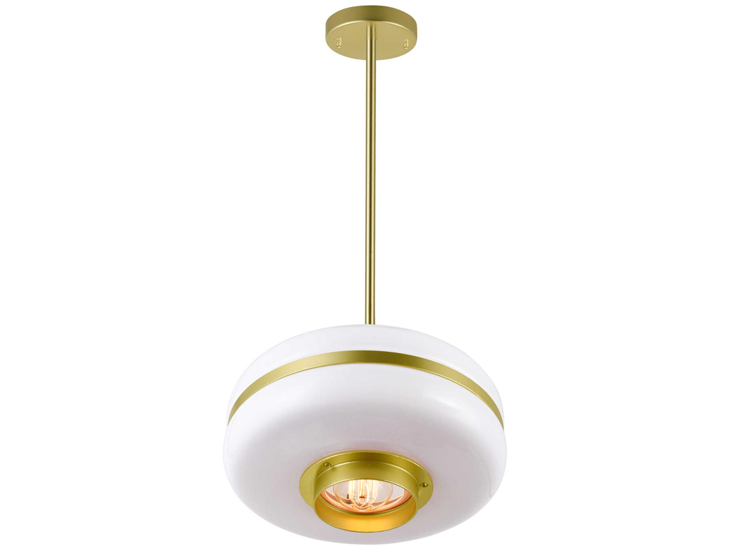 CWI Lighting Elementary 1-Light Pearl Gold Mini Pendant