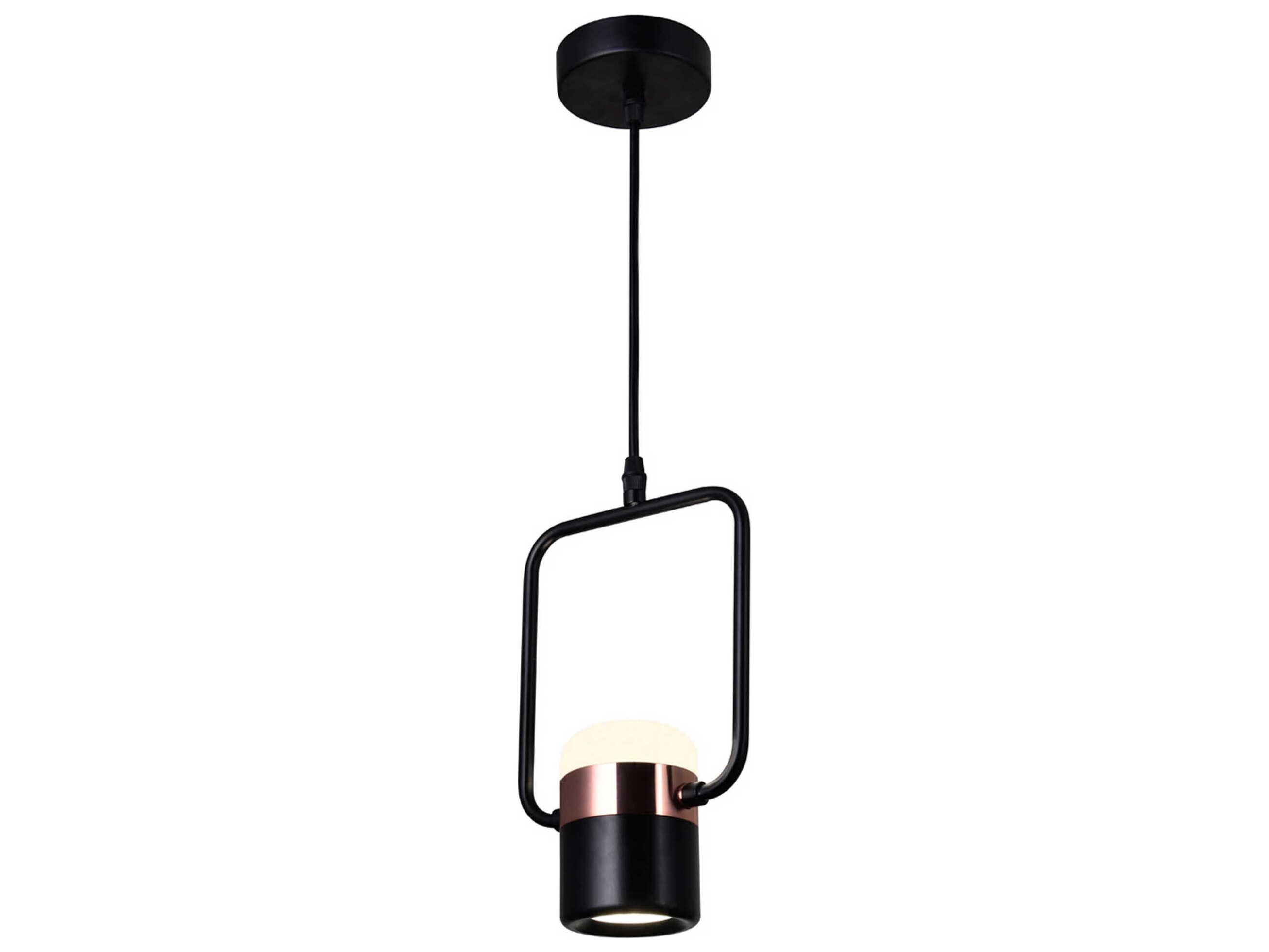 CWI Lighting Moxie Black Cylinder Mini Pendant