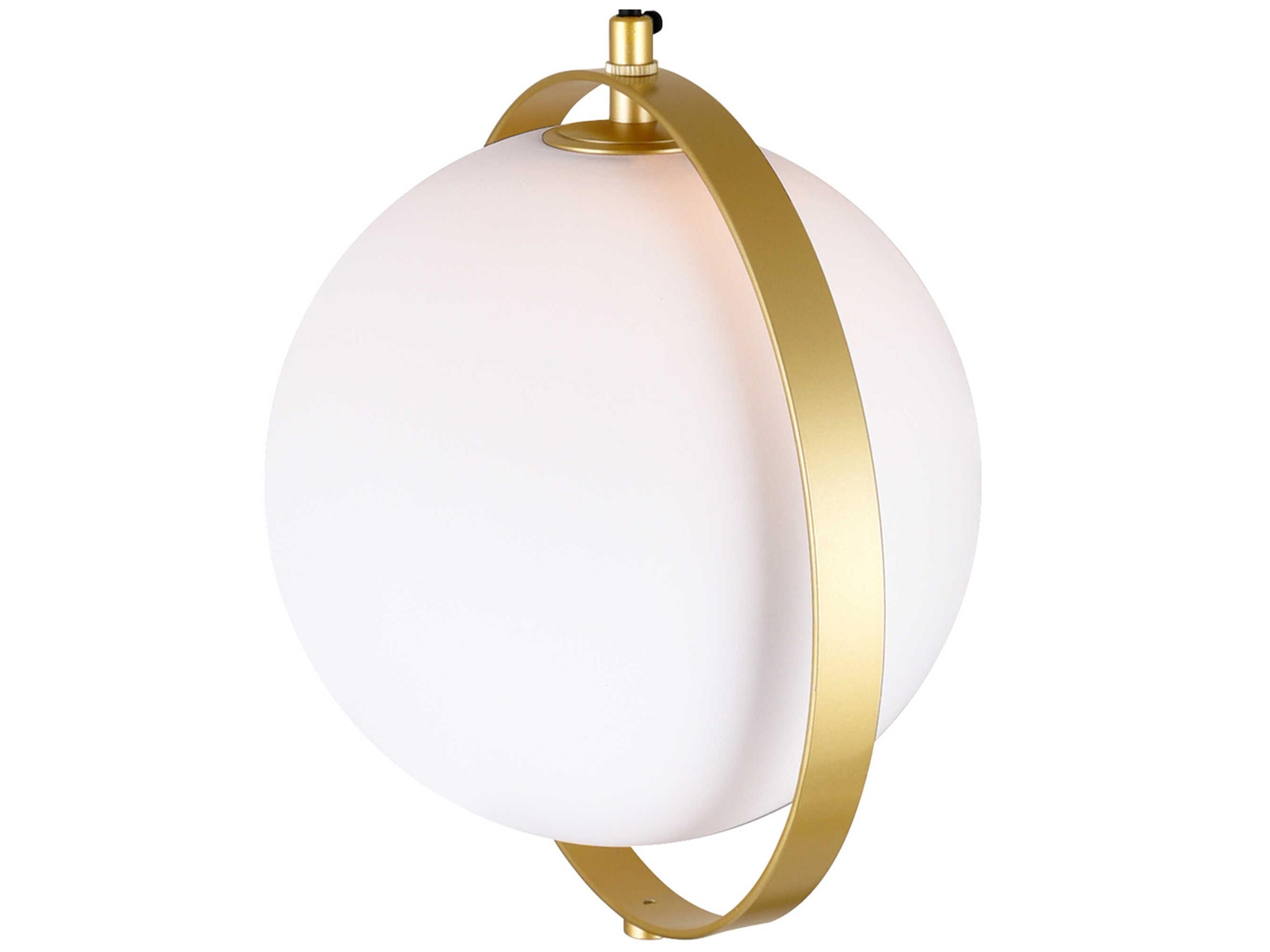 CWI Lighting Da Vinci 1-Light Medallion Gold Globe Mini Pendant