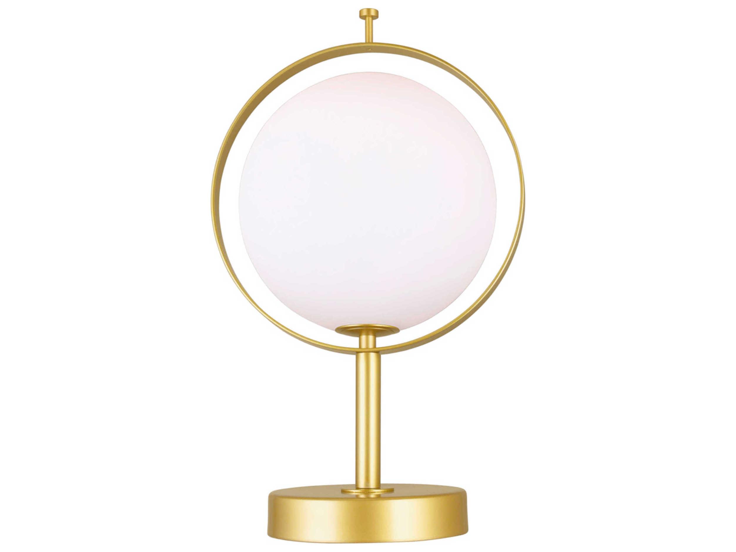 CWI Lighting Da Vinci Medallion Gold Frosted Glass Table Lamp