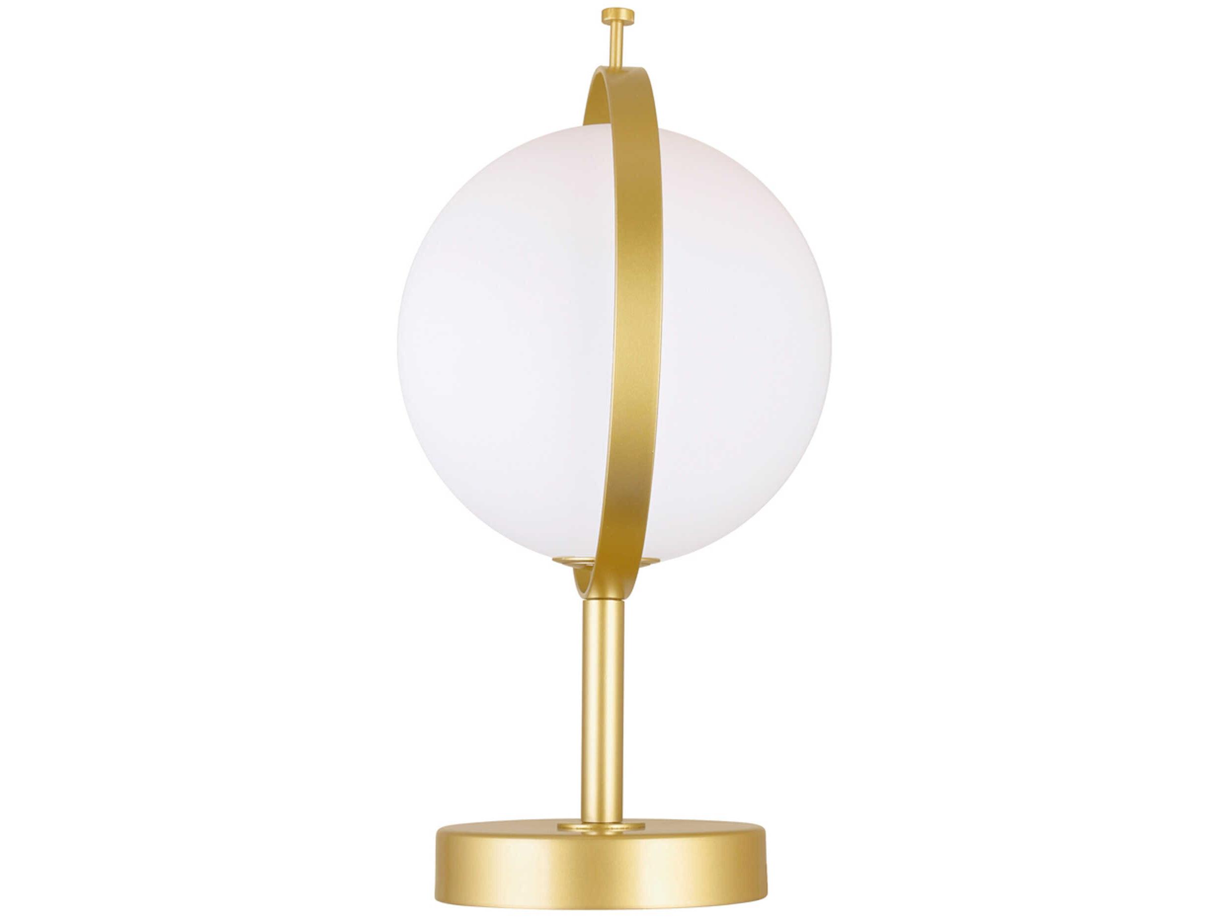 CWI Lighting Da Vinci Medallion Gold Frosted Glass Table Lamp