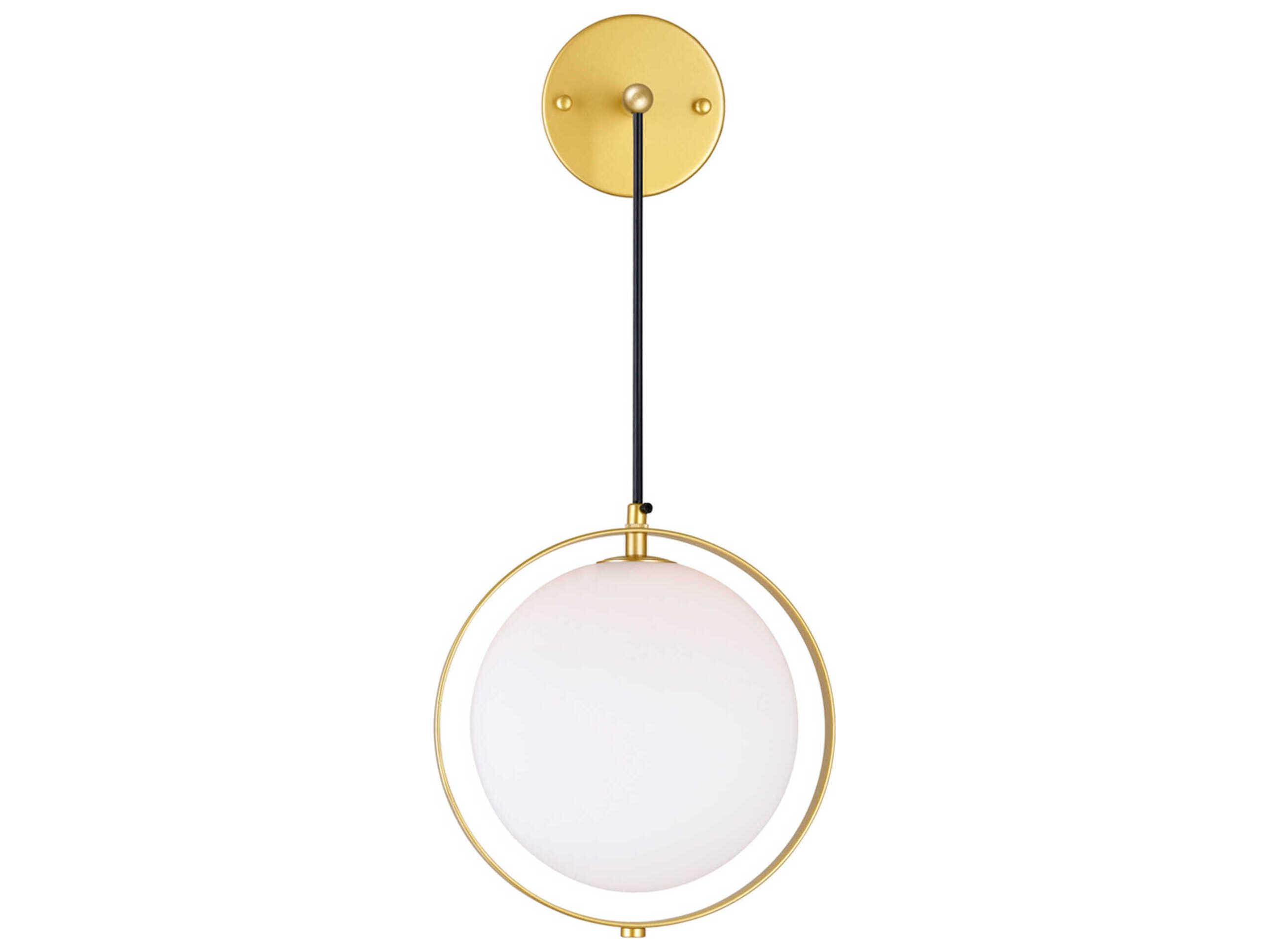 CWI Lighting Da Vinci 1-Light Medallion Gold Wall Sconce