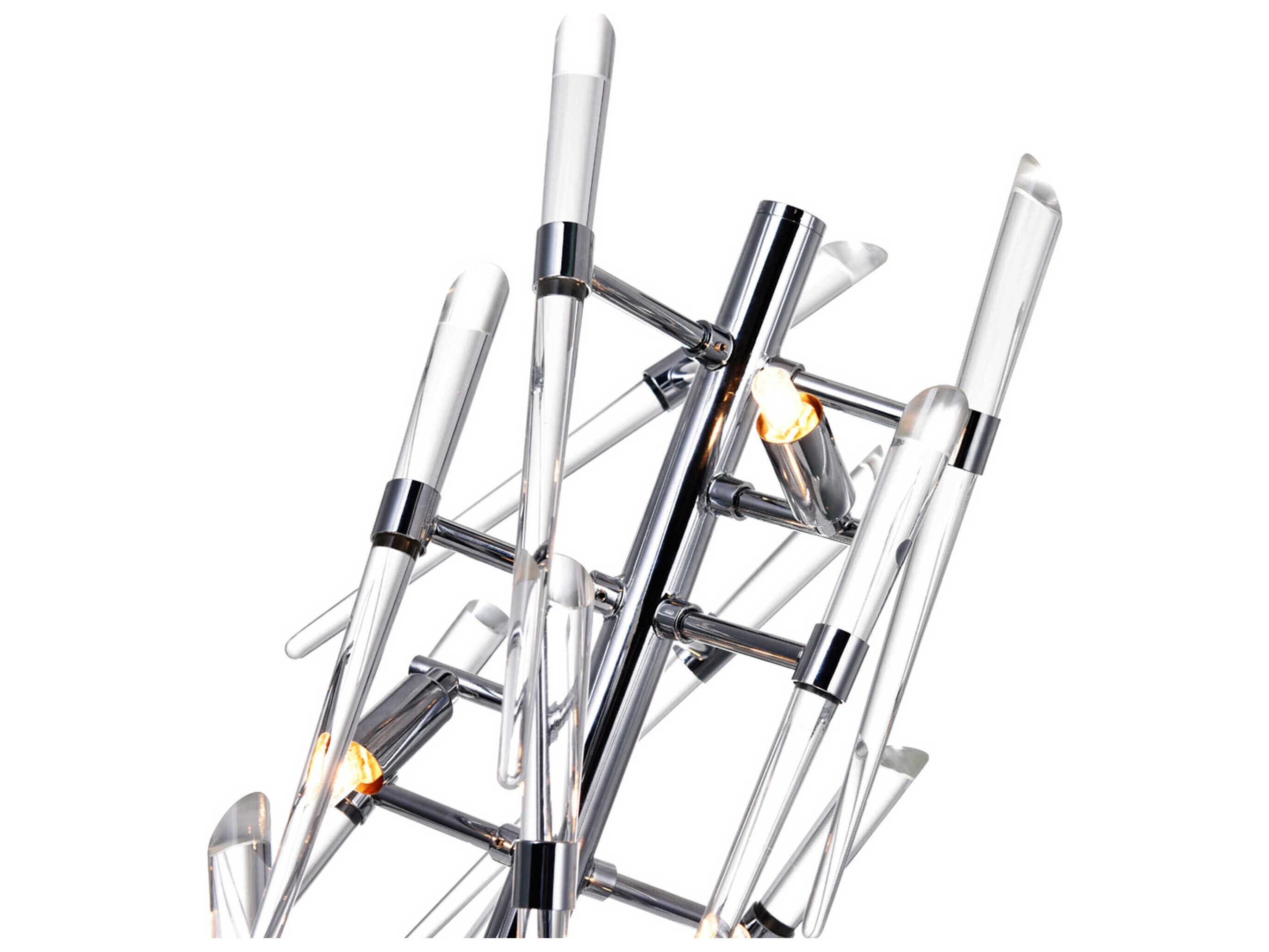 CWI Lighting Icicle Chrome Clear Glass Buffet Lamp