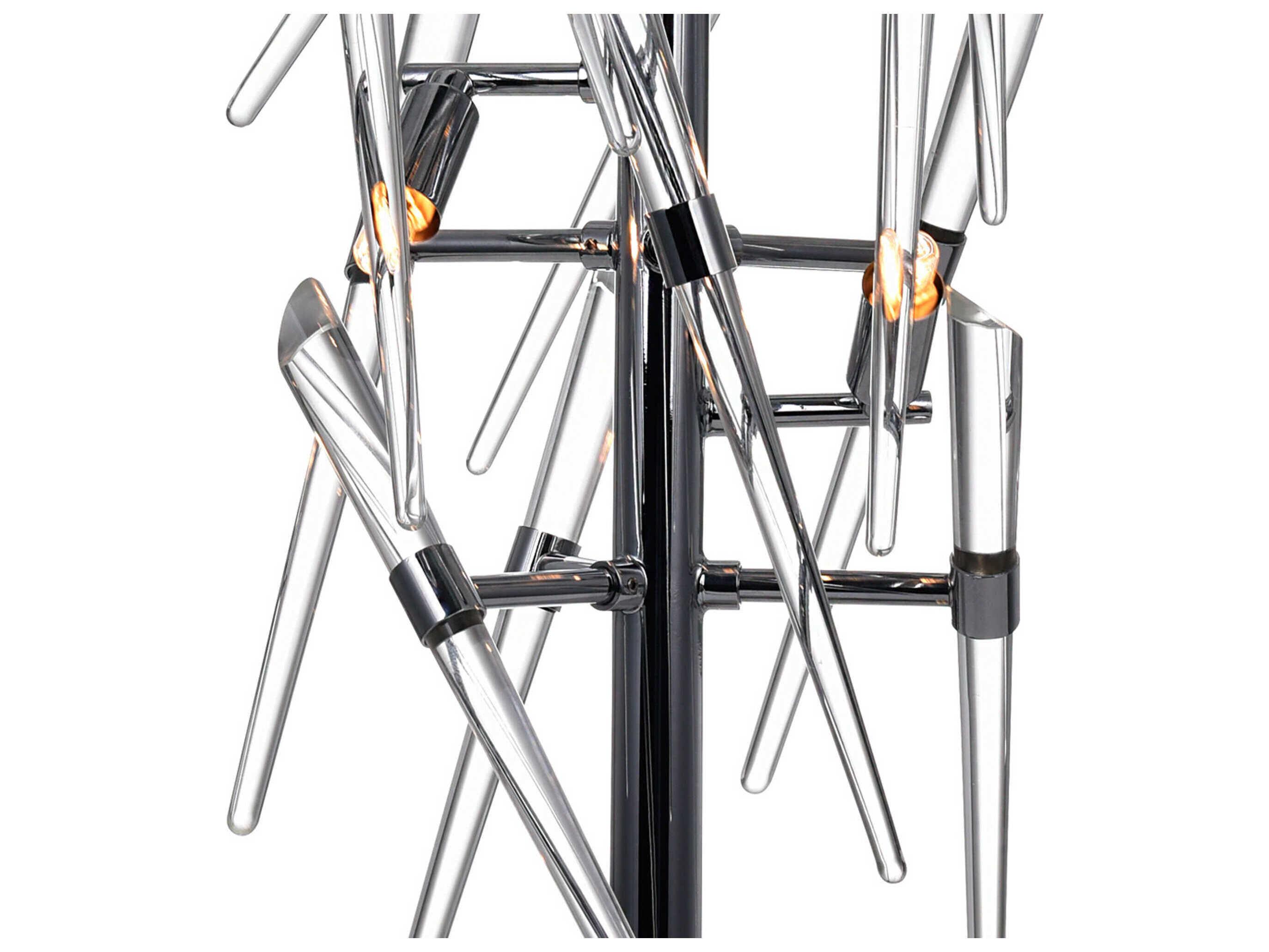 CWI Lighting Icicle Chrome Clear Glass Buffet Lamp