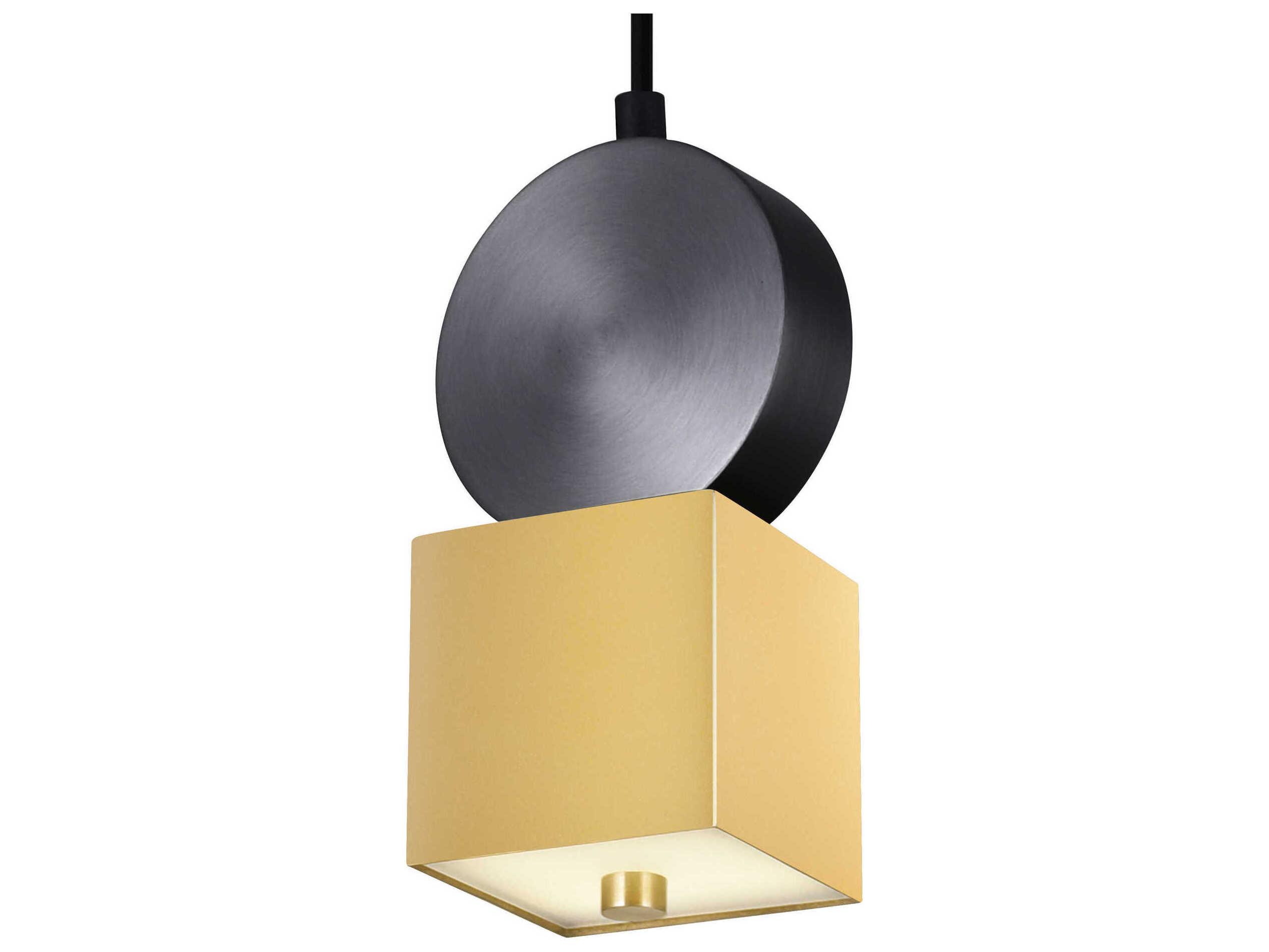 CWI Lighting Saleen Sun Gold Black Geometric Mini Pendant