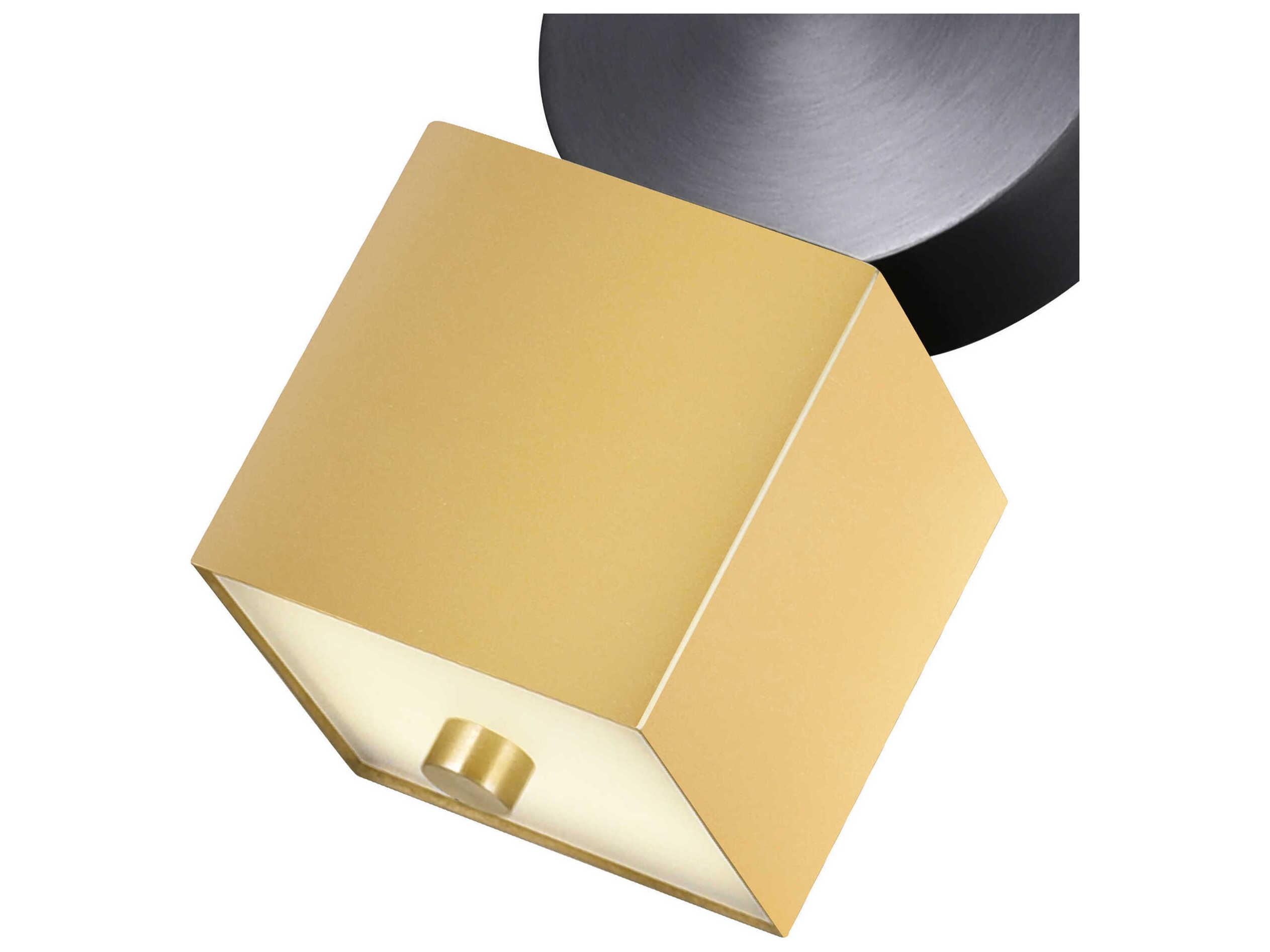 CWI Lighting Saleen Sun Gold Black Geometric Mini Pendant