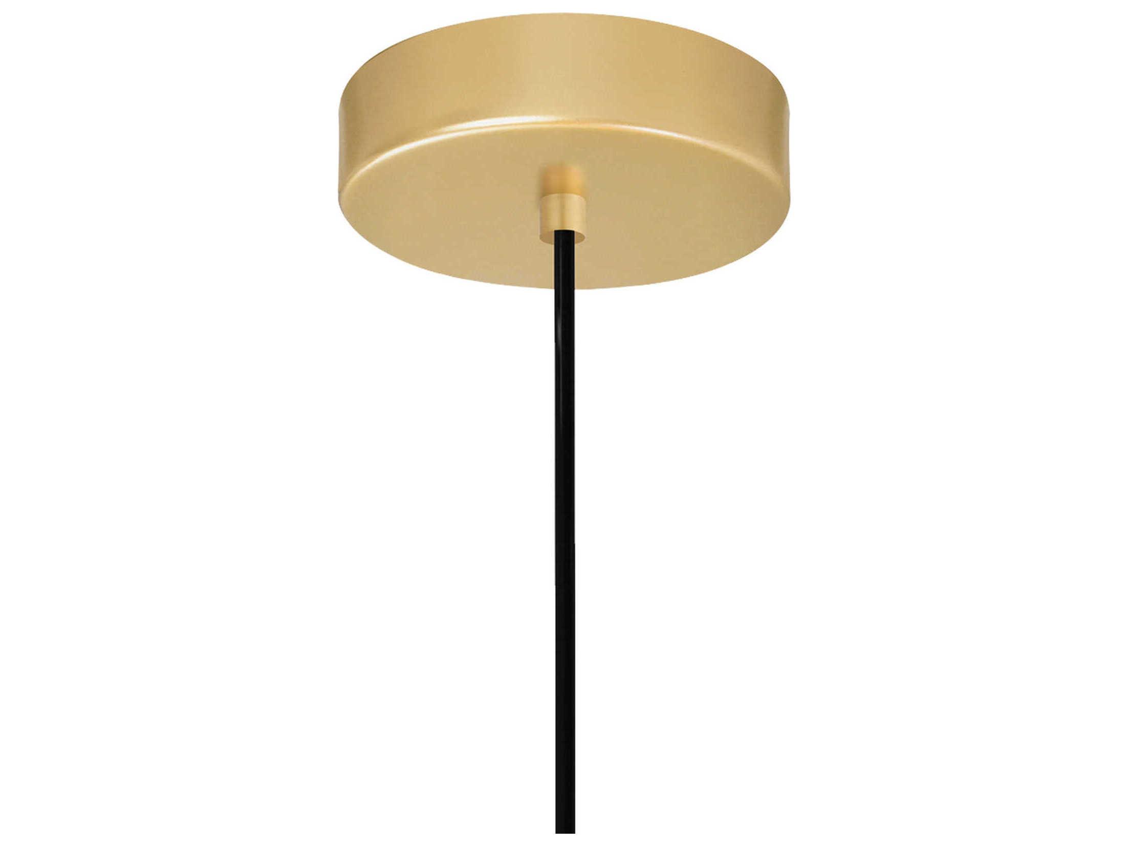 CWI Lighting Saleen Sun Gold Black Geometric Mini Pendant