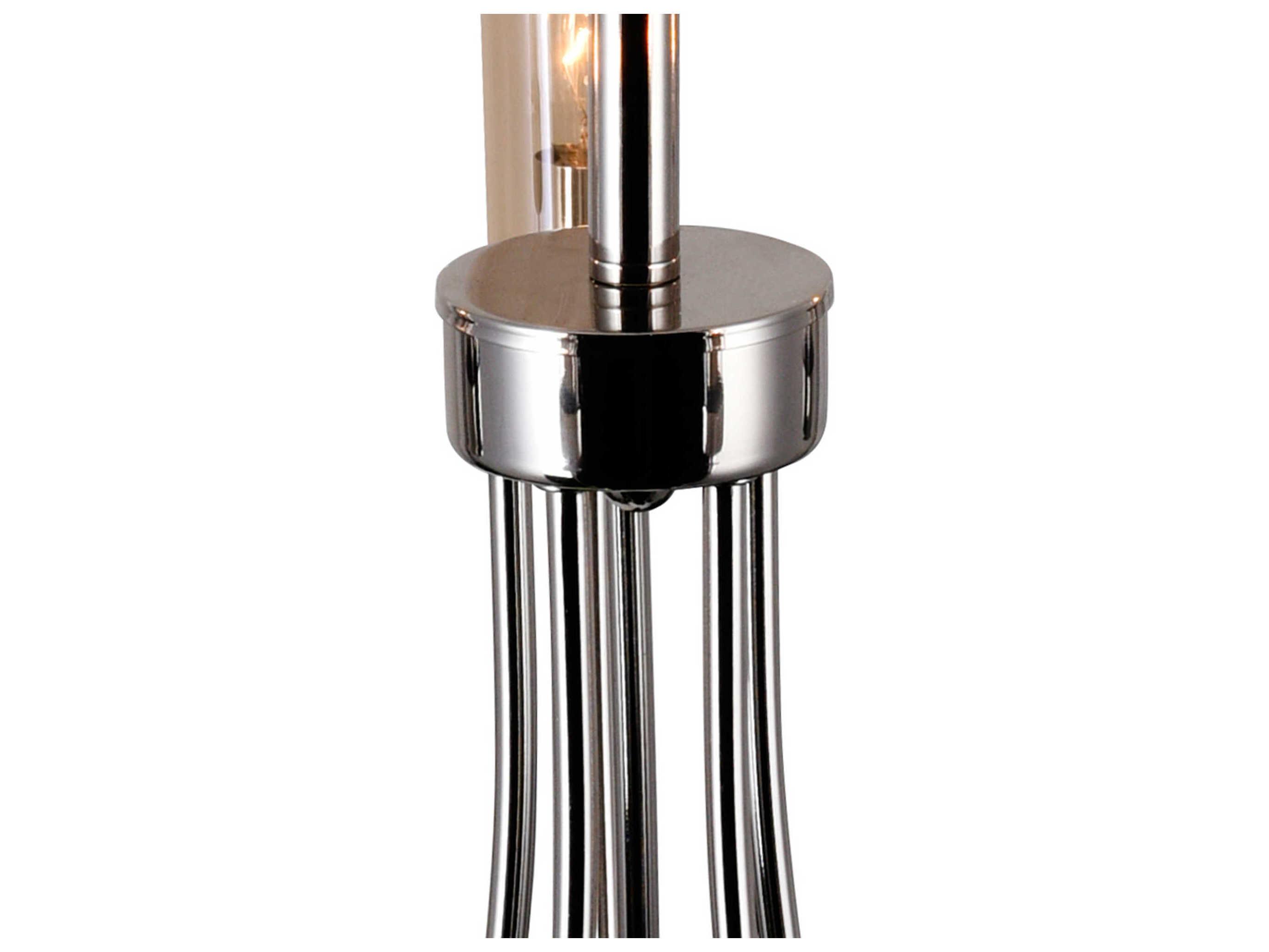 CWI Lighting Meduse 5-Light Polished Nickel Chandelier