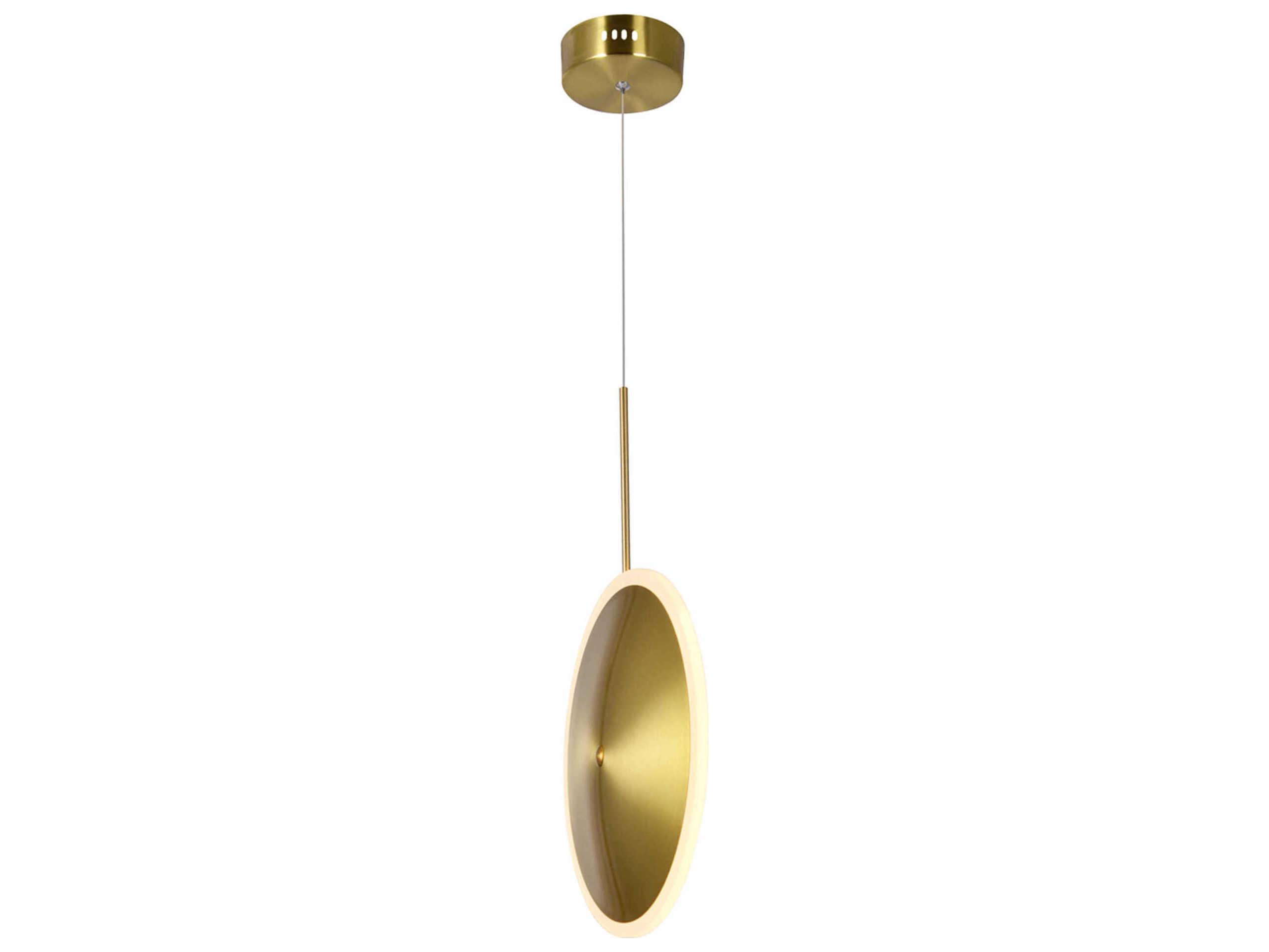 CWI Lighting Ovni Brass Round Mini Pendant