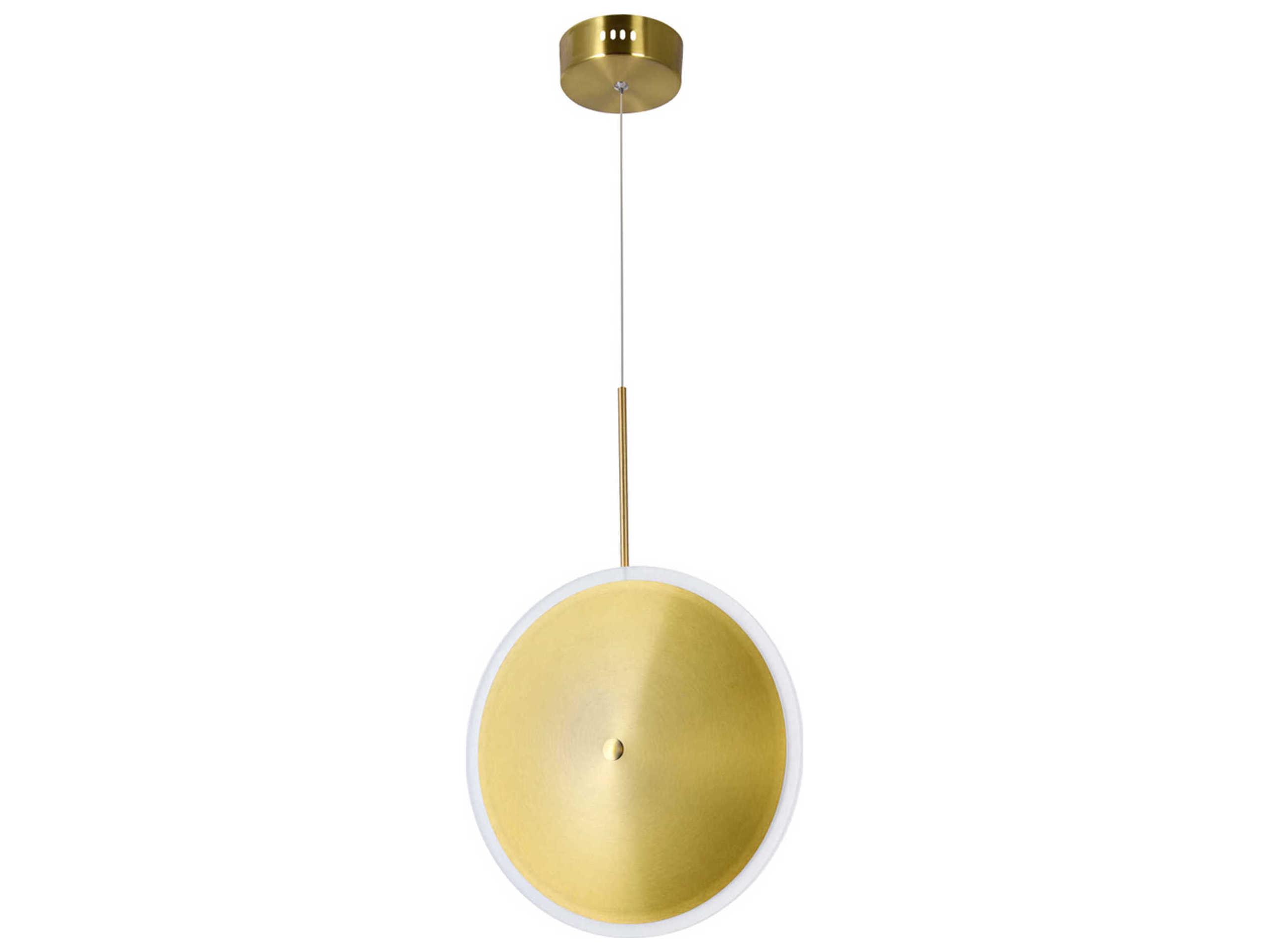 CWI Lighting Ovni Brass Round Mini Pendant