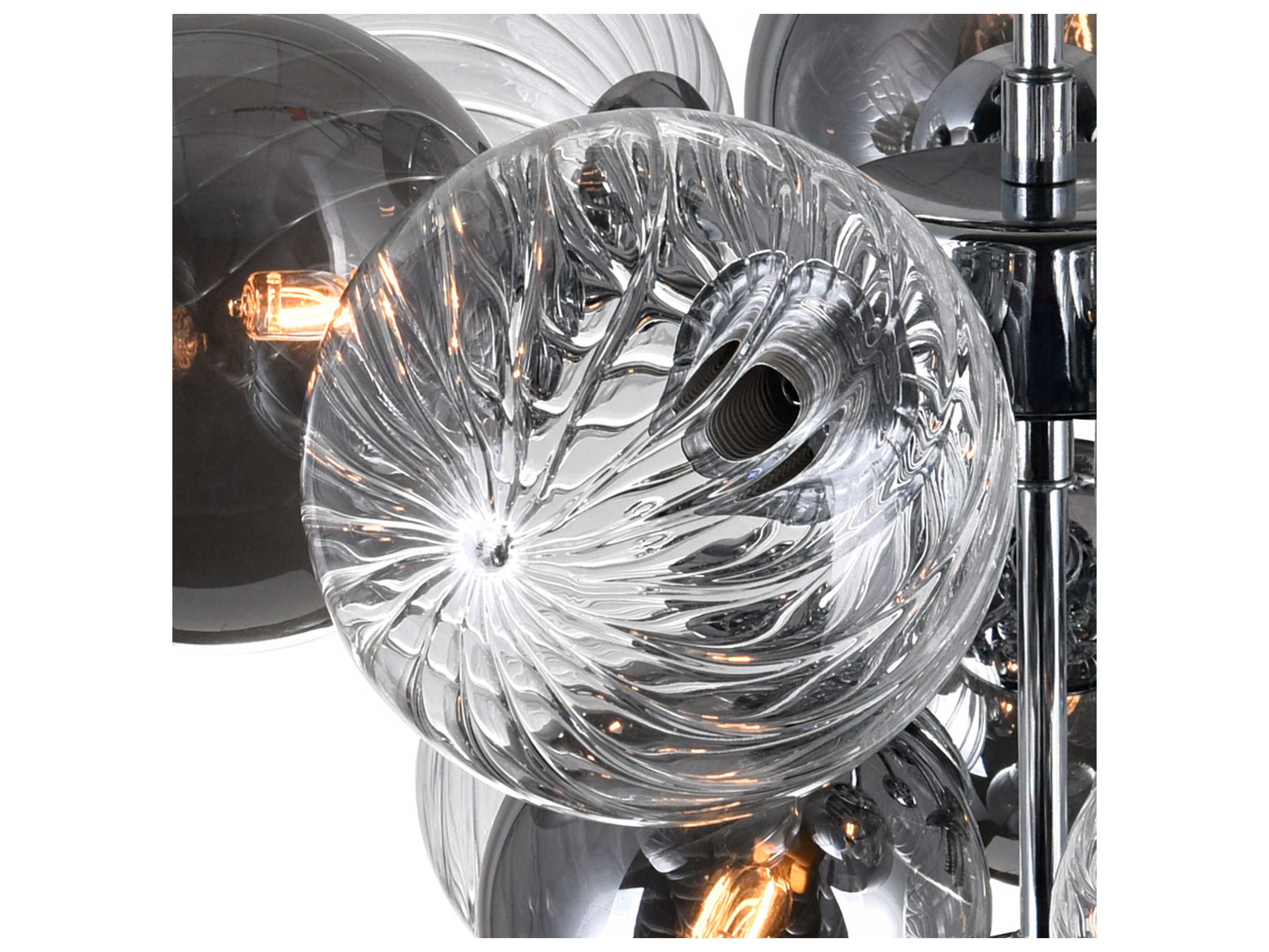 CWI Lighting Pallocino 6-Light Chrome Globe Semi Flush Mount
