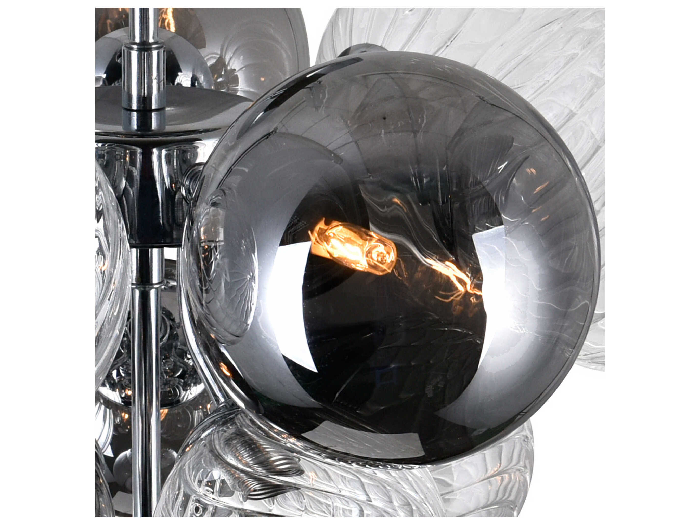 CWI Lighting Pallocino 6-Light Chrome Globe Semi Flush Mount