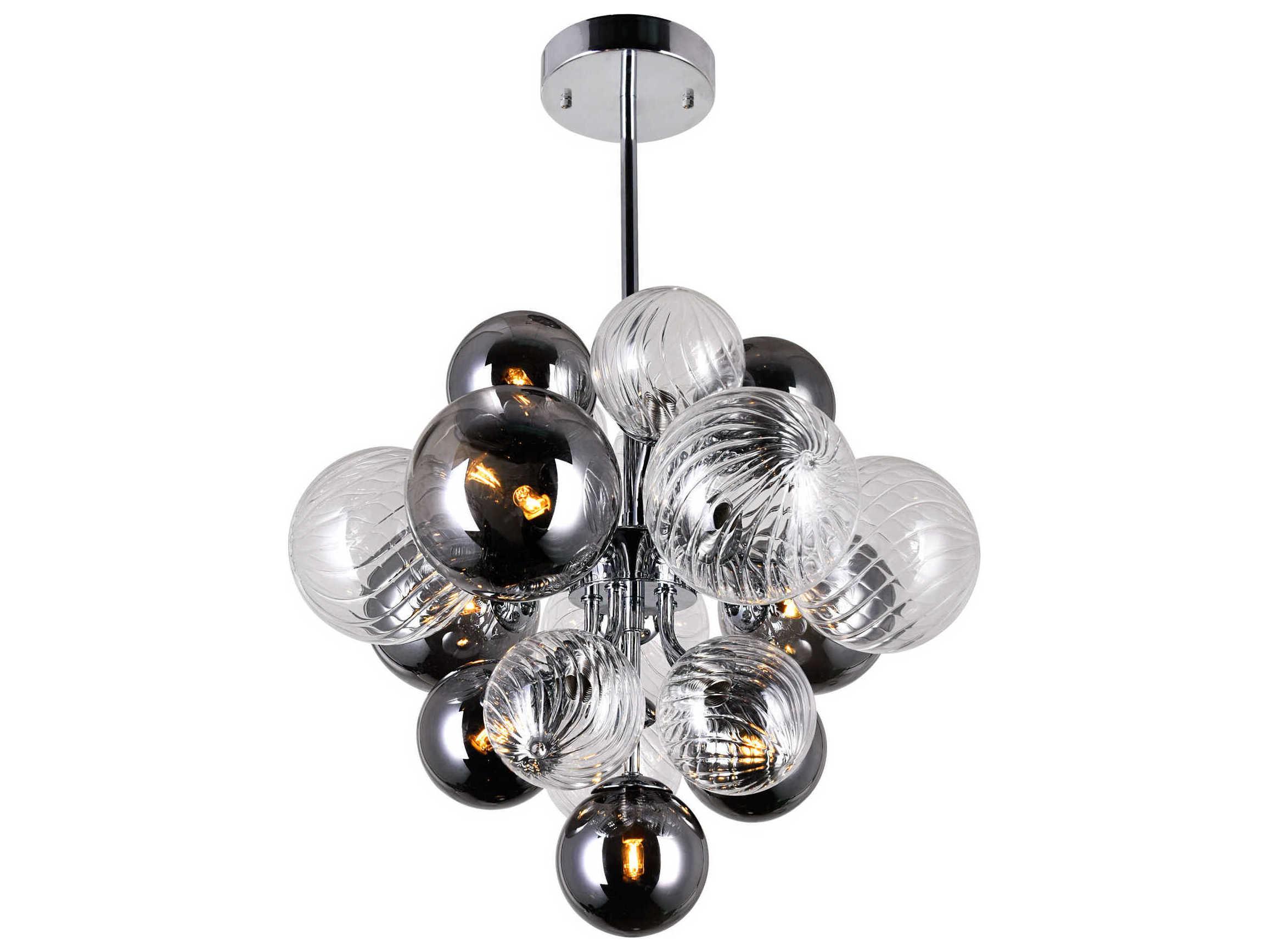 CWI Lighting Pallocino 8-Light Chrome Globe Chandelier
