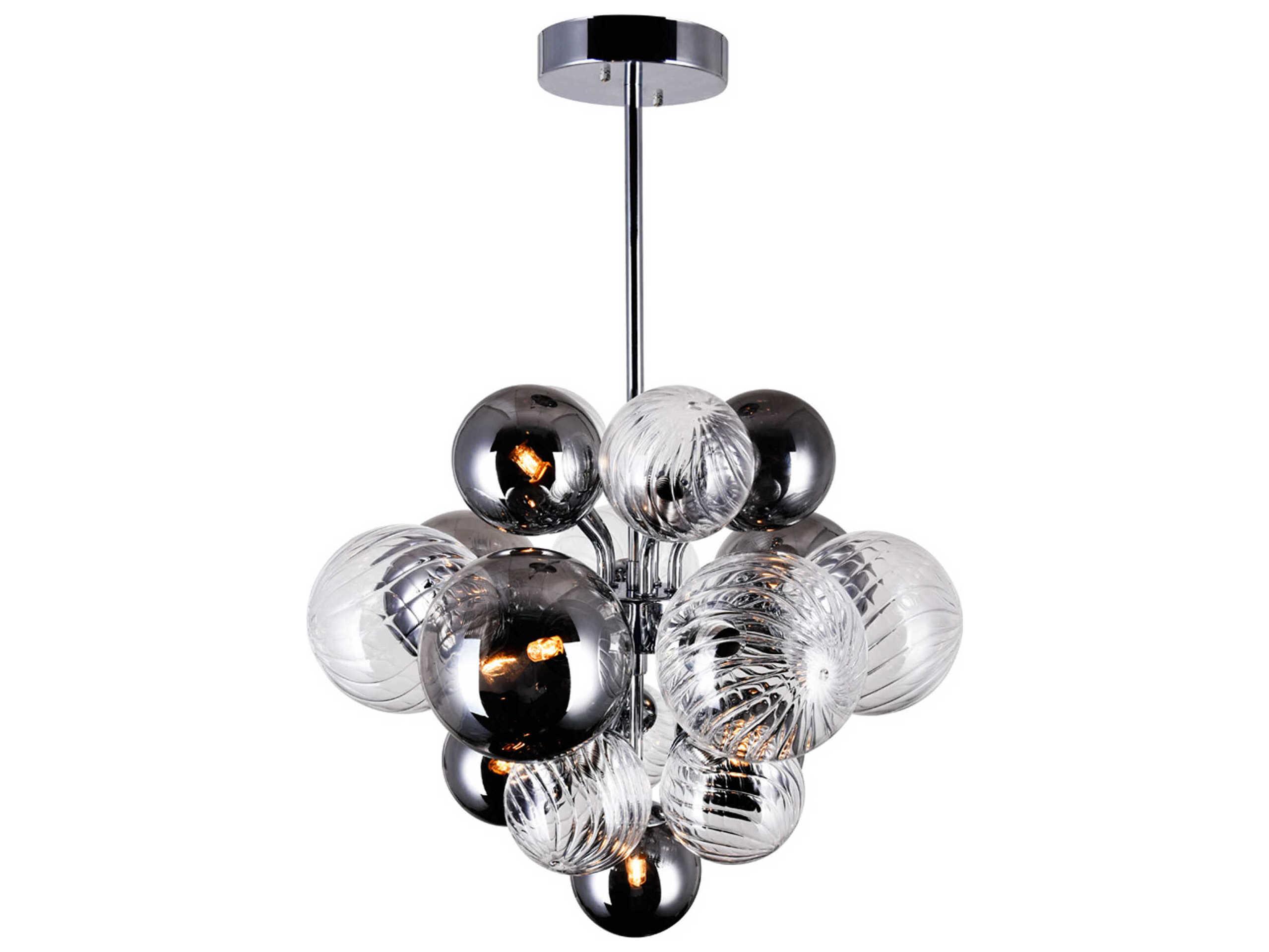 CWI Lighting Pallocino 8-Light Chrome Globe Chandelier