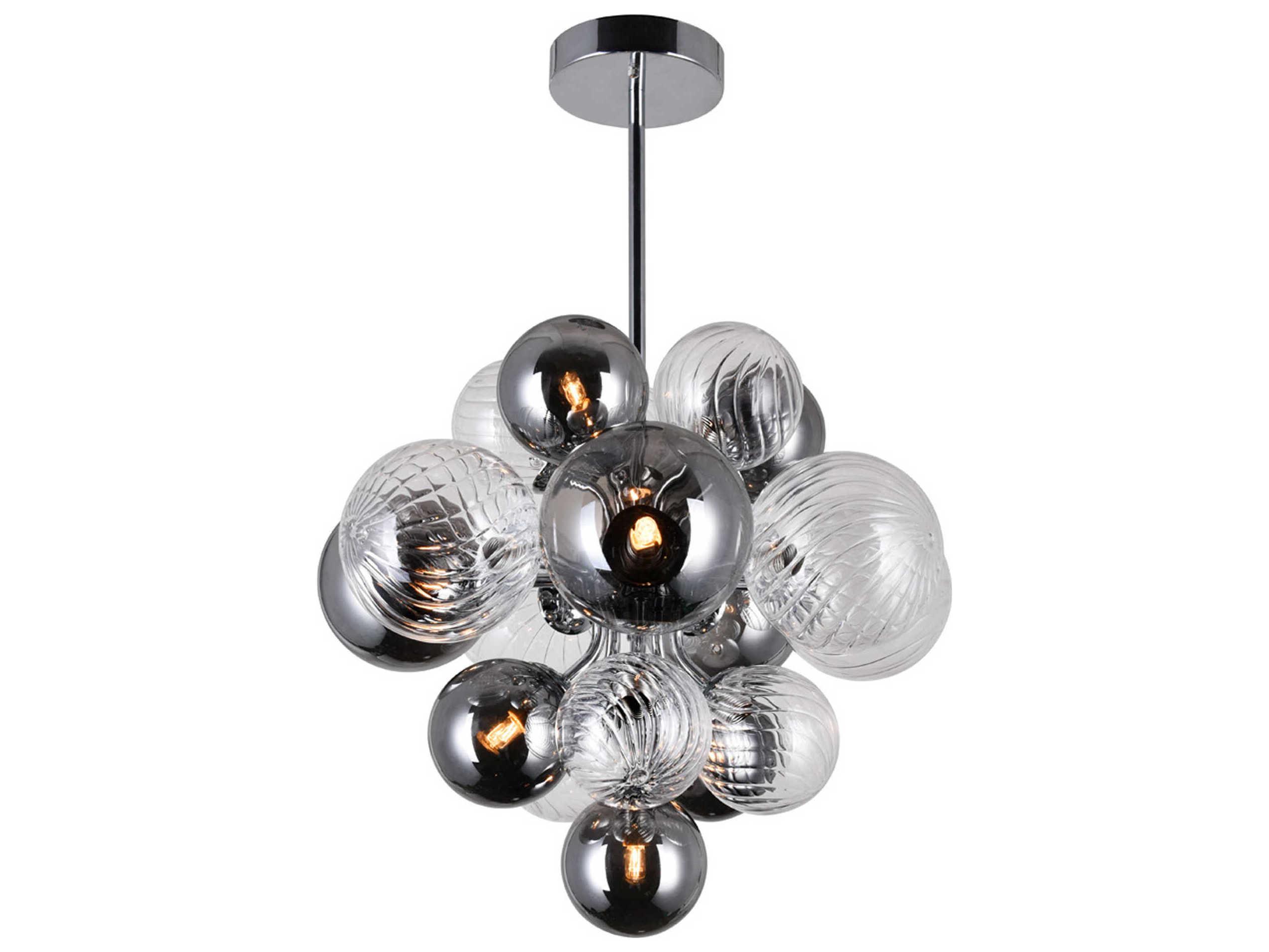 CWI Lighting Pallocino 8-Light Chrome Globe Chandelier