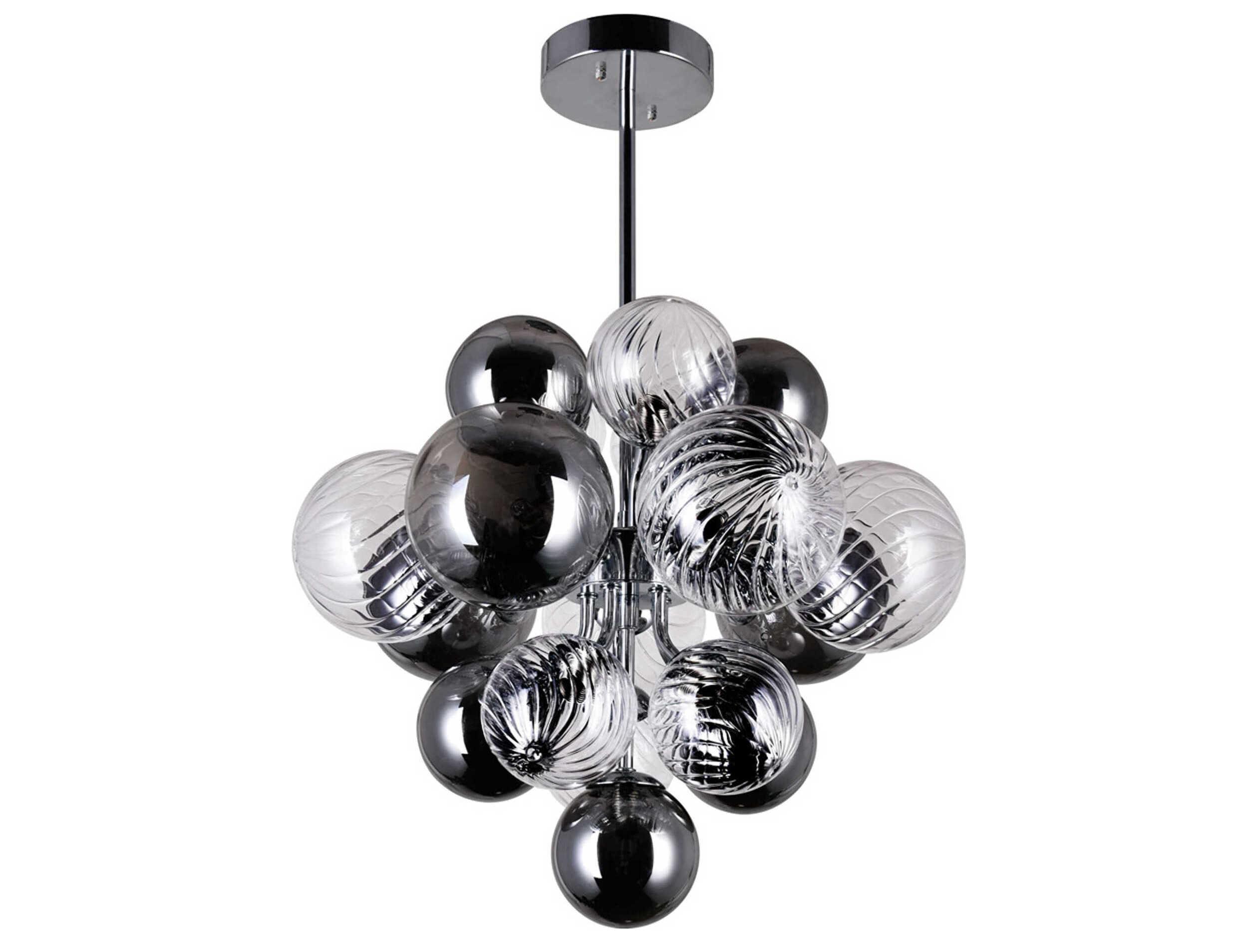 CWI Lighting Pallocino 8-Light Chrome Globe Chandelier