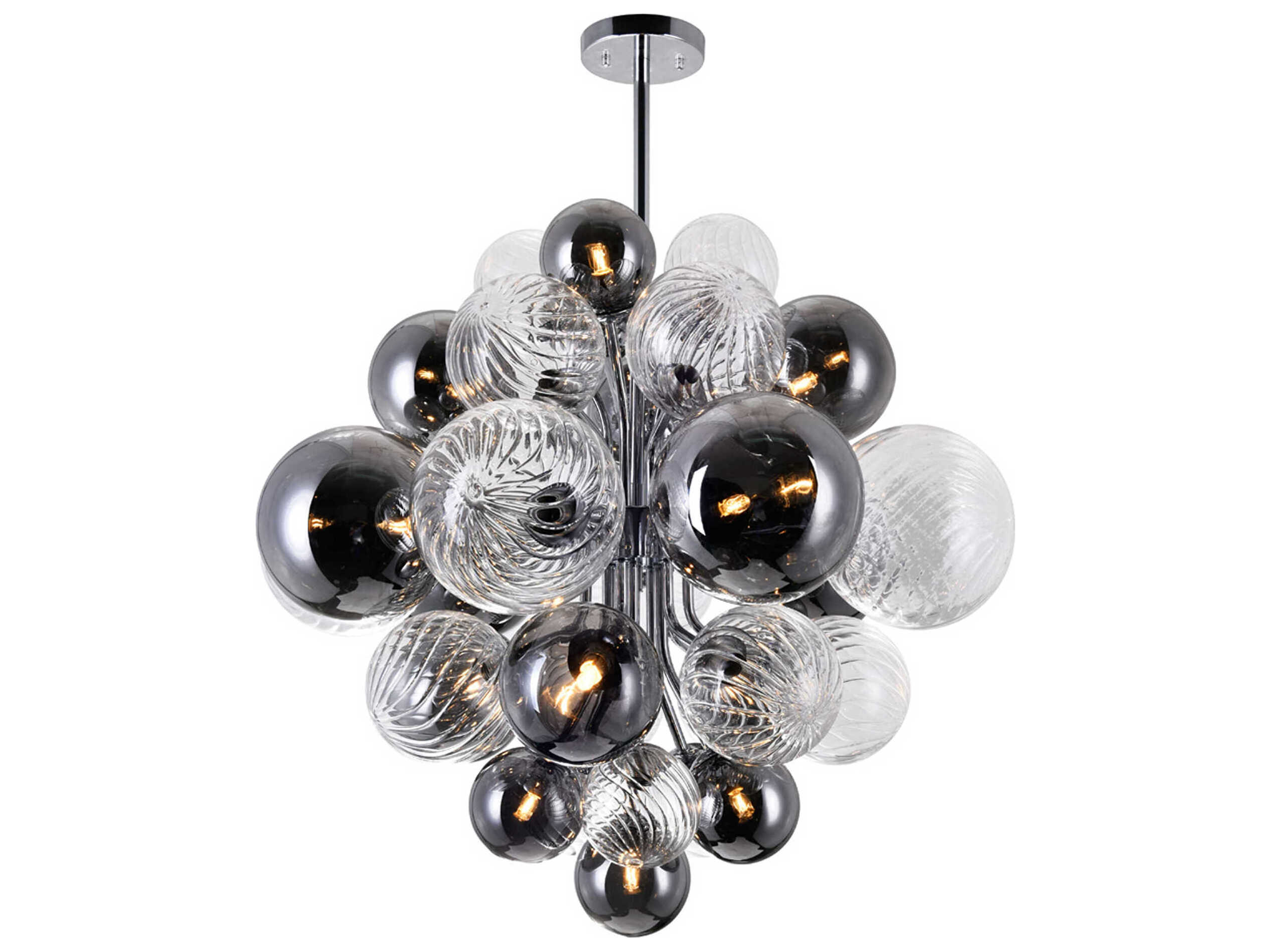 CWI Lighting Pallocino 15-Light Chrome Globe Chandelier