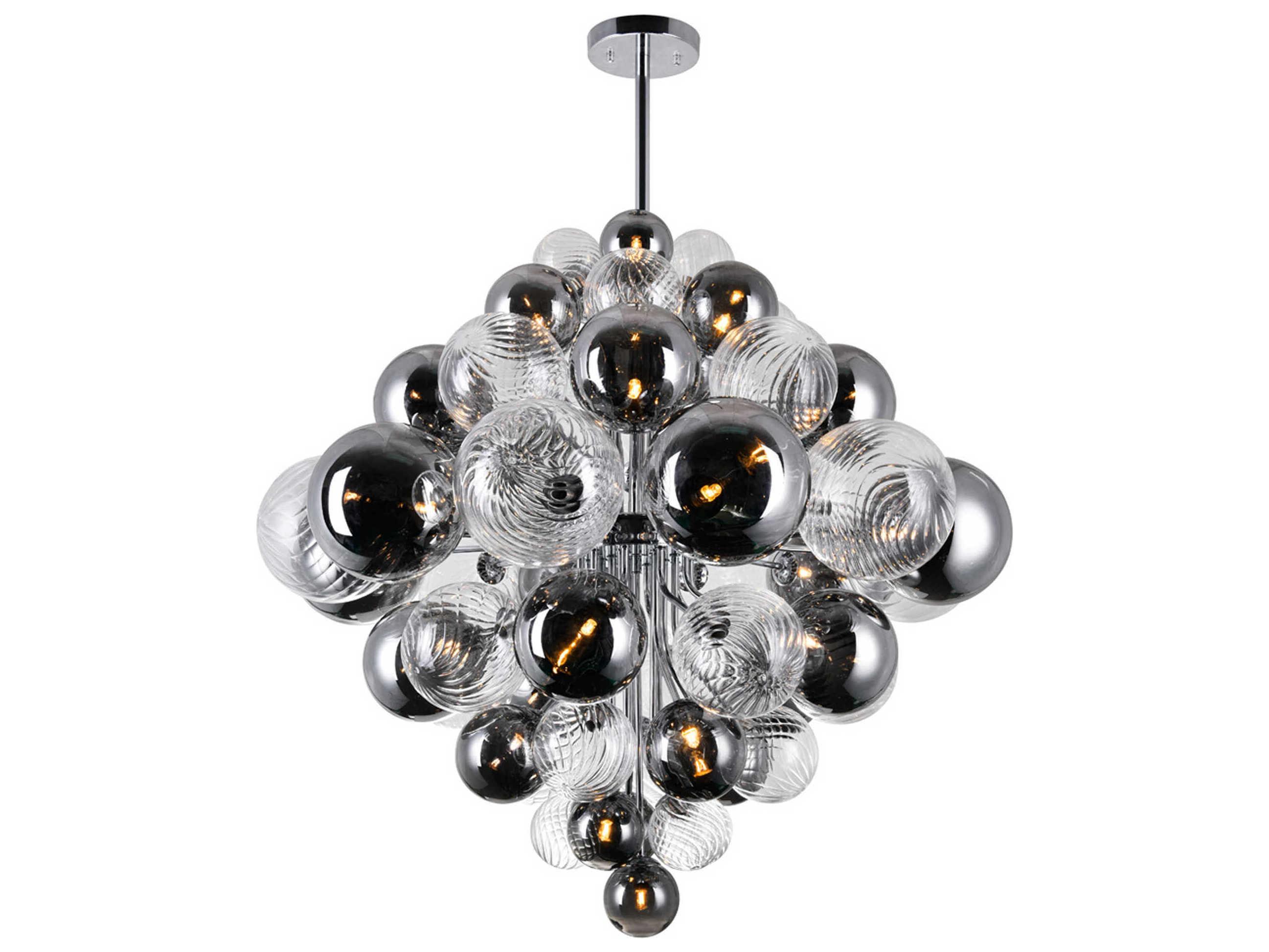 CWI Lighting Pallocino 27-Light Chrome Globe Chandelier