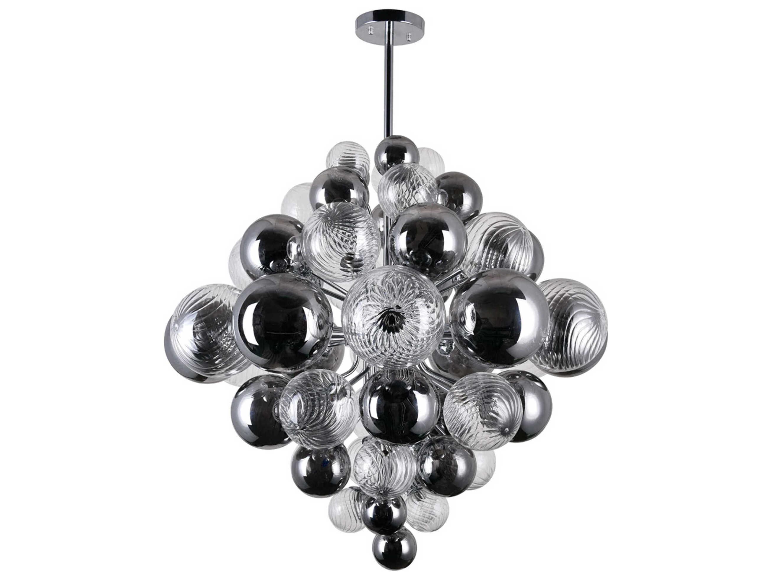 CWI Lighting Pallocino 27-Light Chrome Globe Chandelier