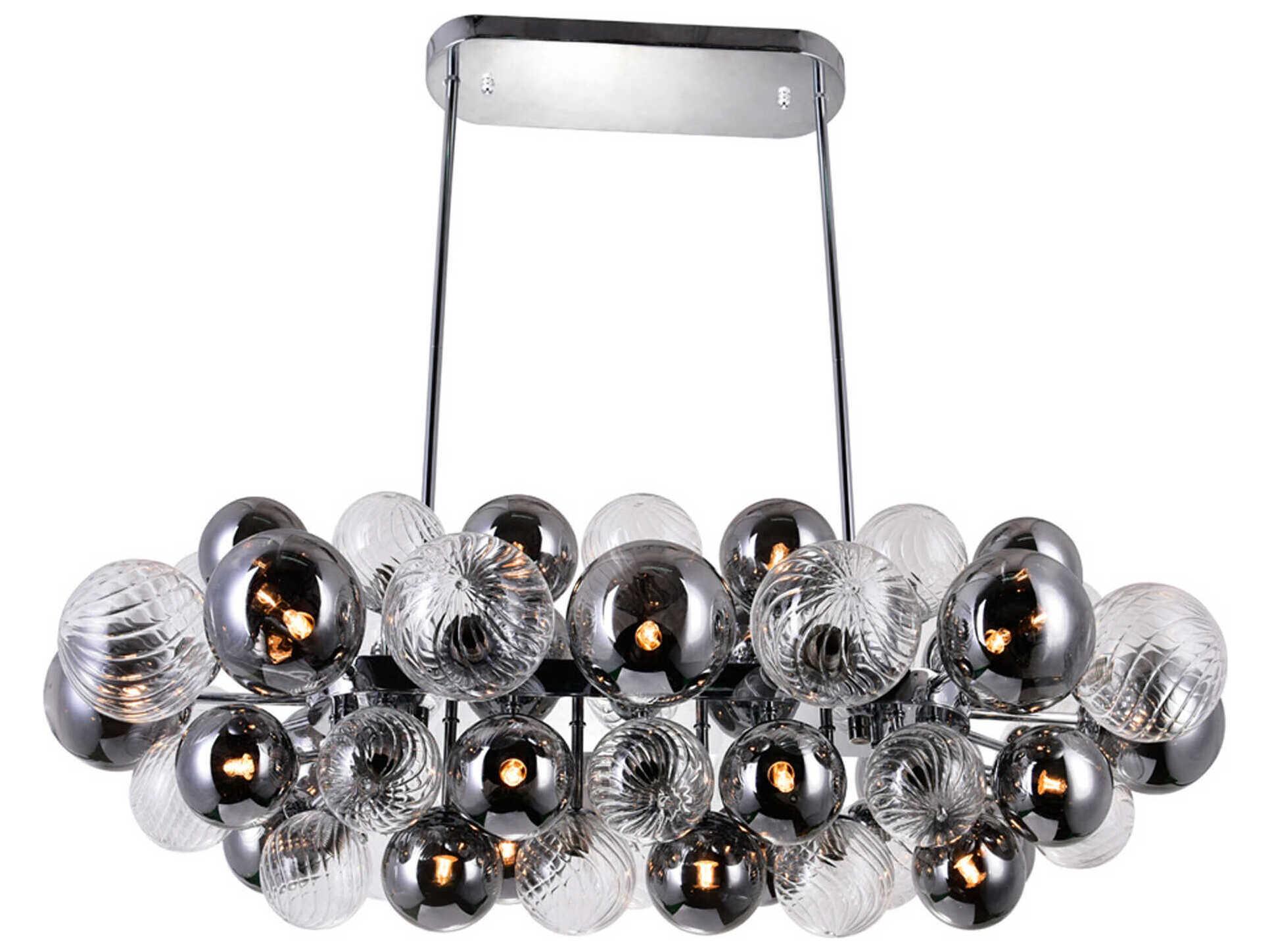 CWI Lighting Pallocino 27-Light Chrome Globe Island Pendant