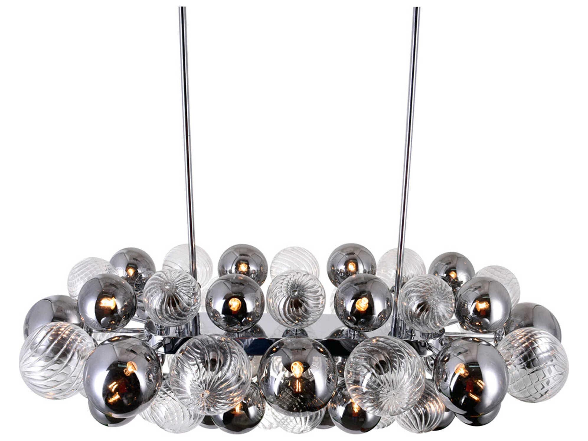 CWI Lighting Pallocino 27-Light Chrome Globe Island Pendant