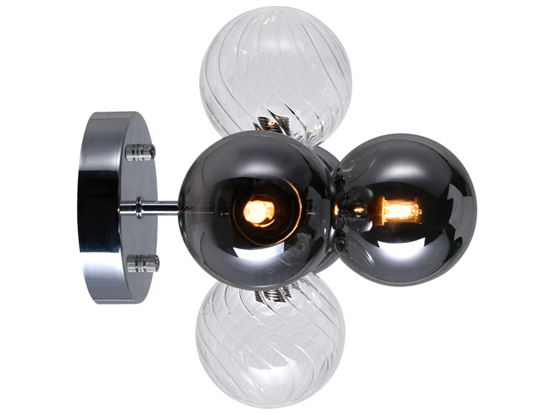 CWI Lighting Pallocino 3-Light Chrome Wall Sconce