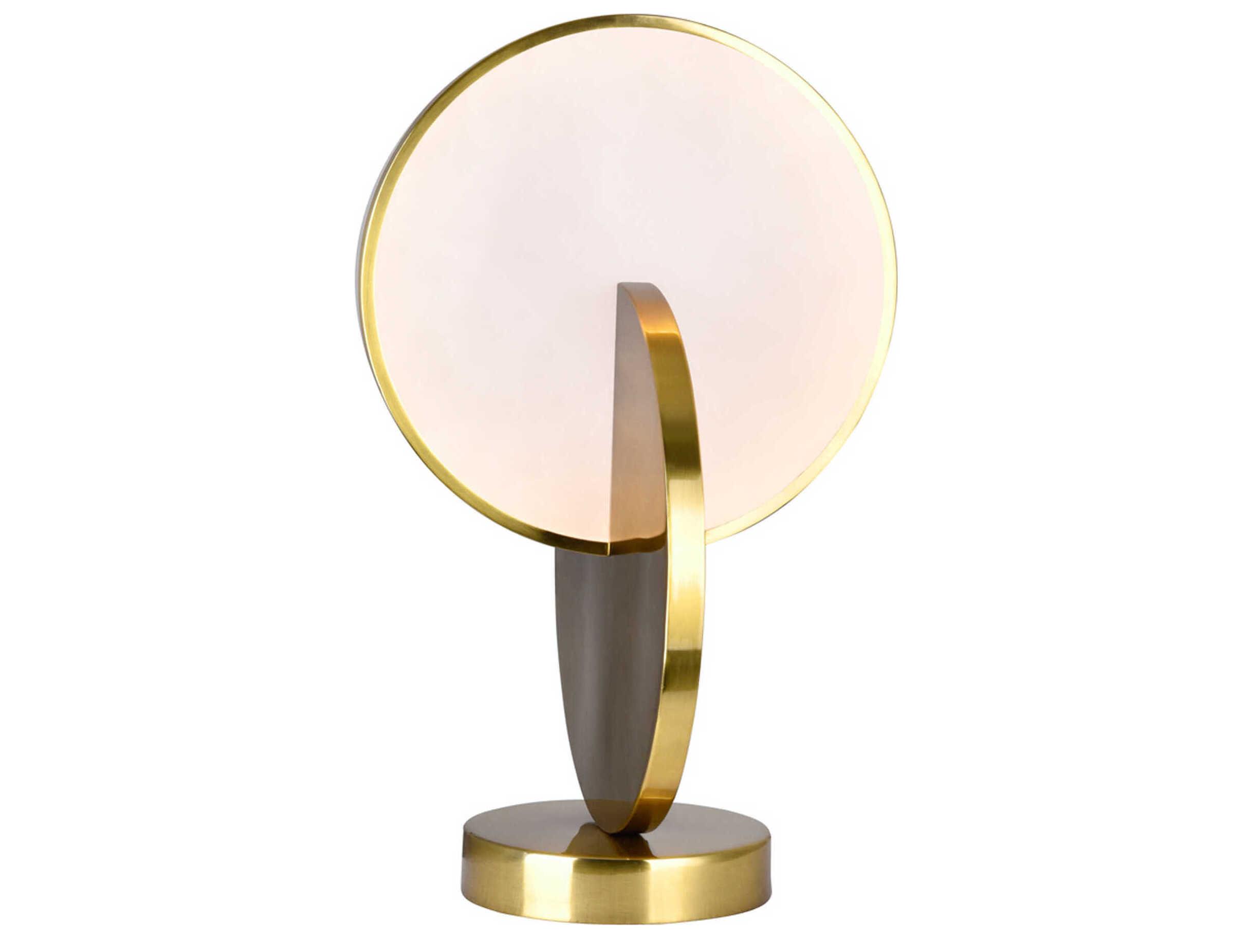 CWI Lighting Tranche Brushed Brass Table Lamp