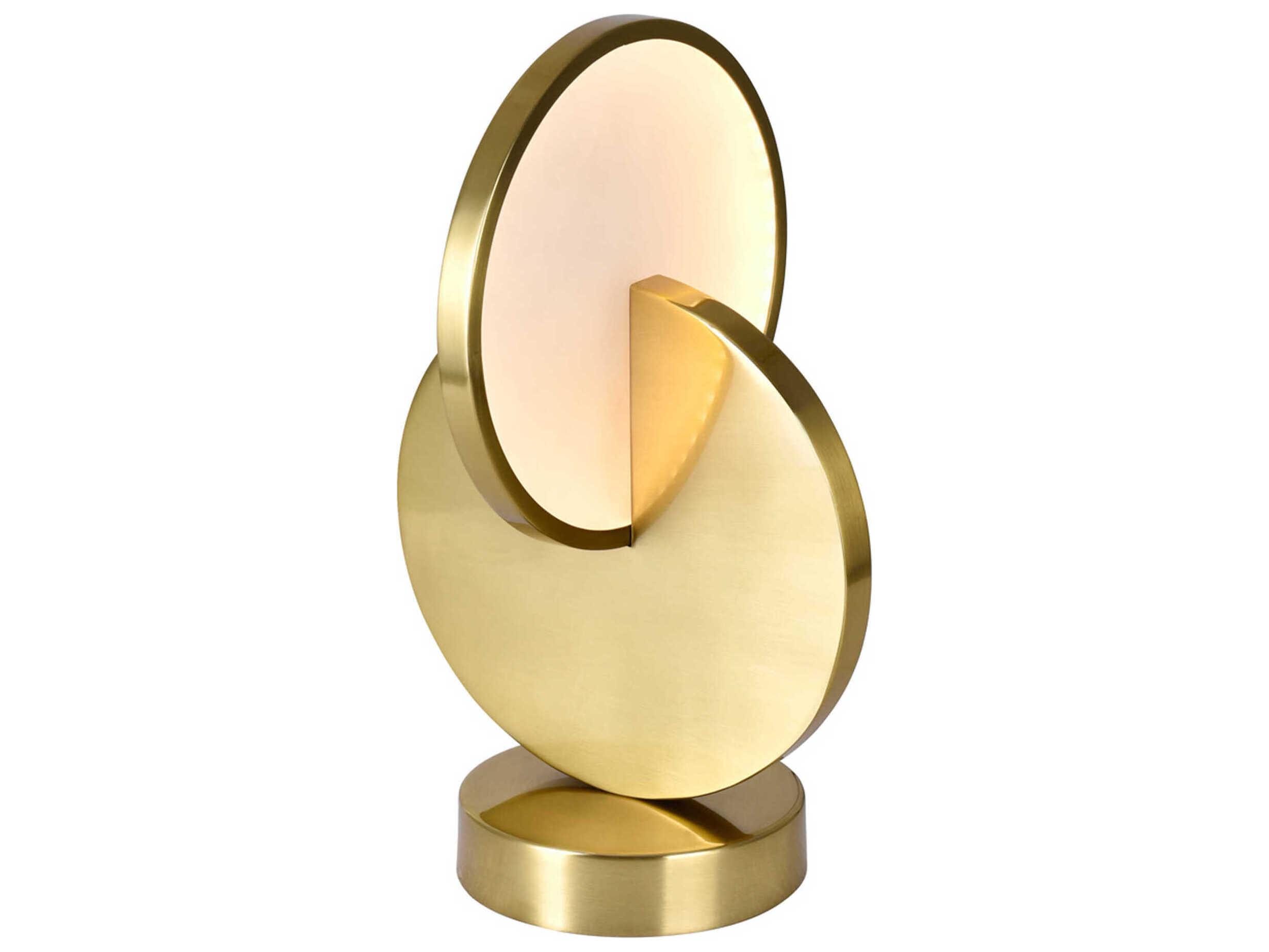 CWI Lighting Tranche Brushed Brass Table Lamp