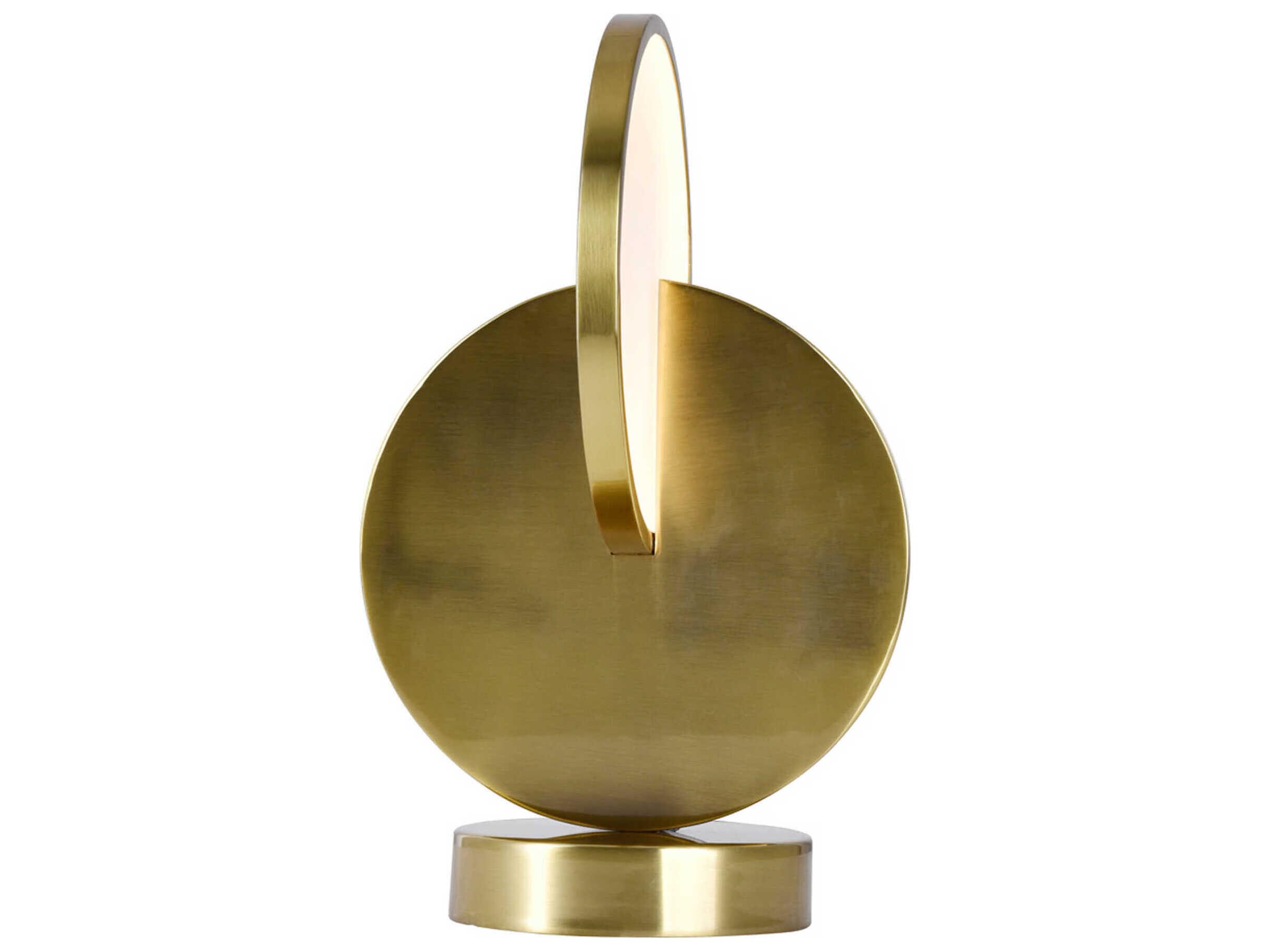 CWI Lighting Tranche Brushed Brass Table Lamp
