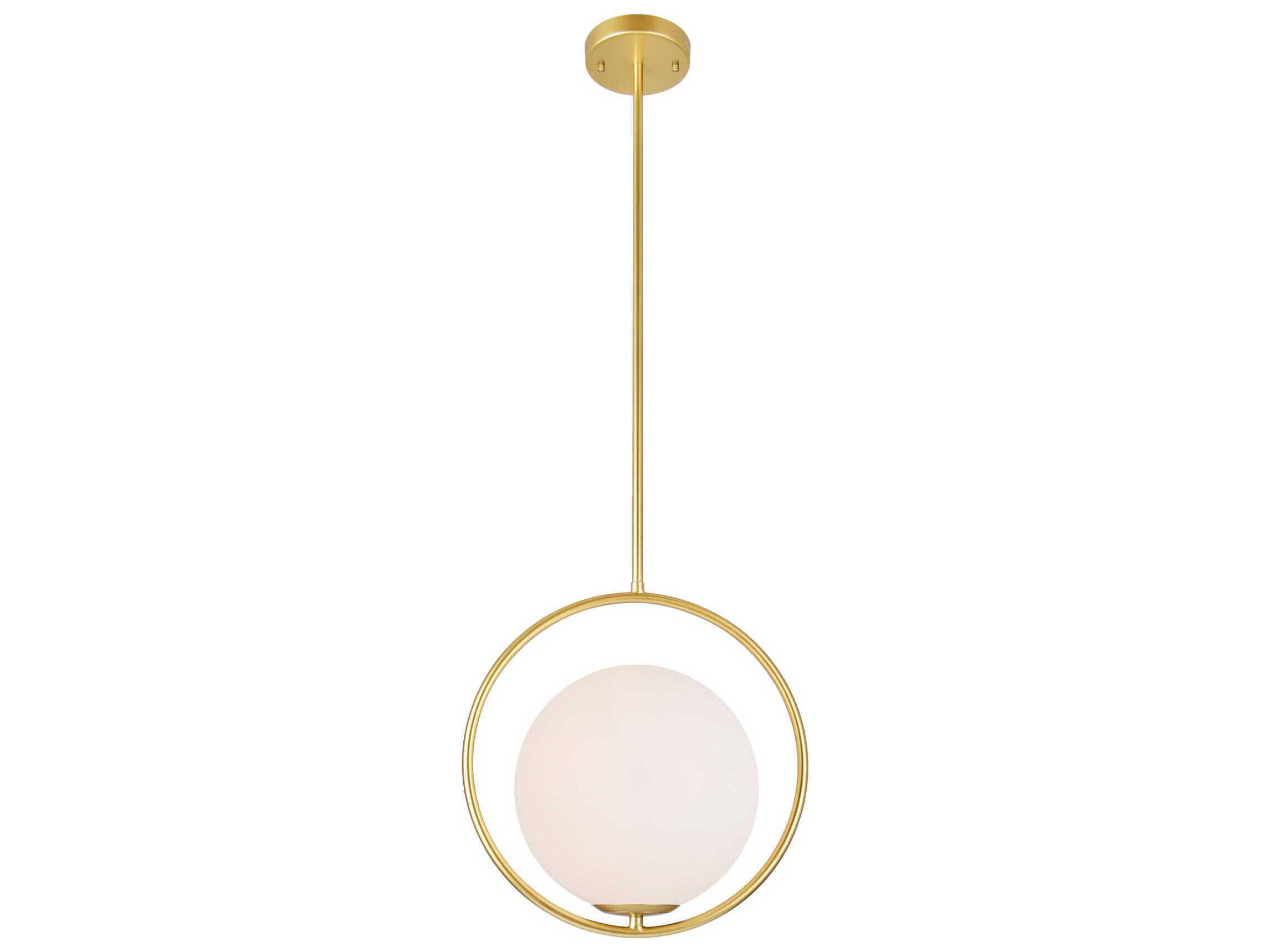 CWI Lighting Celeste 1-Light Medallion Gold Globe Pendant