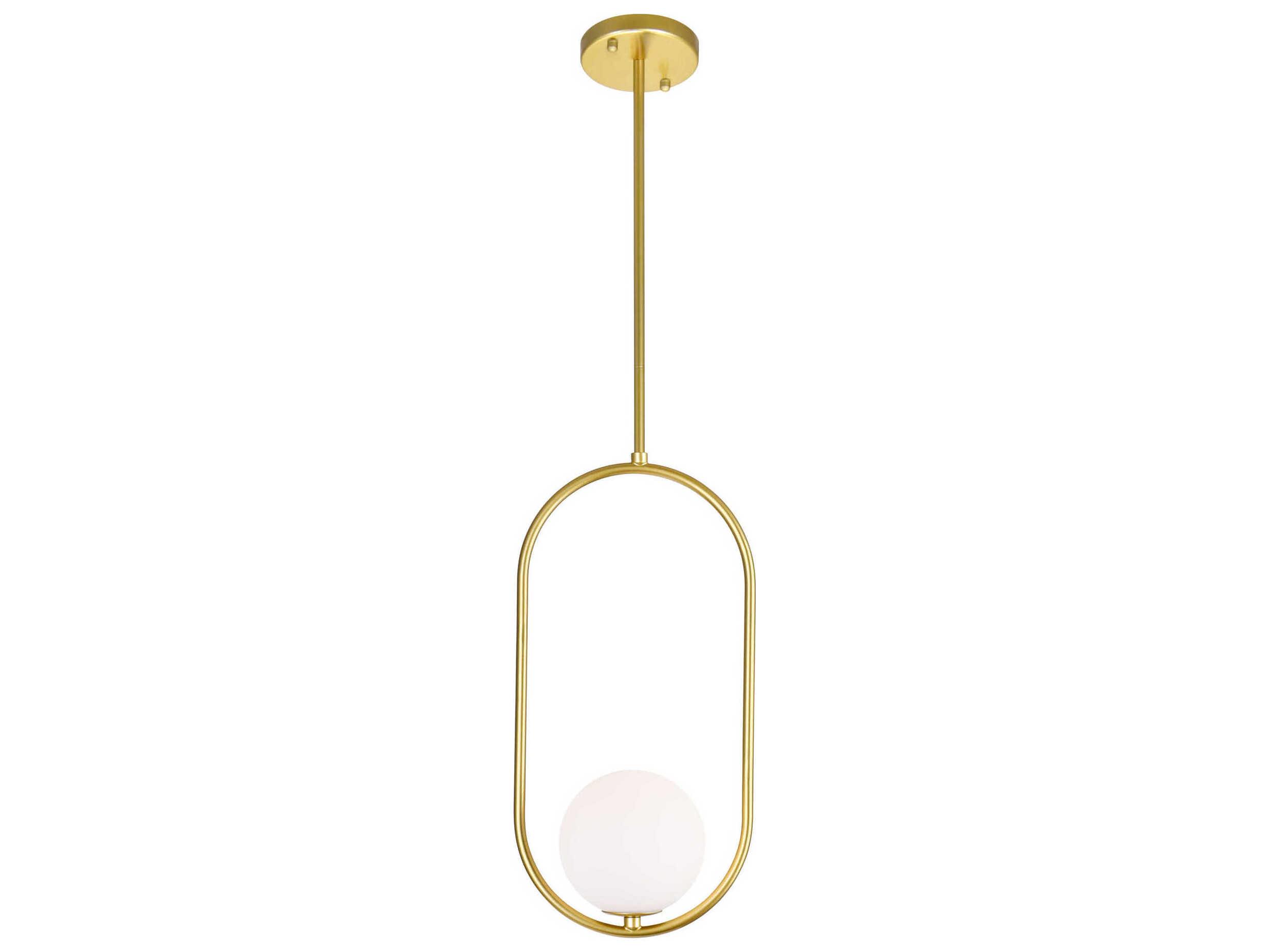 CWI Lighting Celeste 1-Light Medallion Gold Globe Mini Pendant
