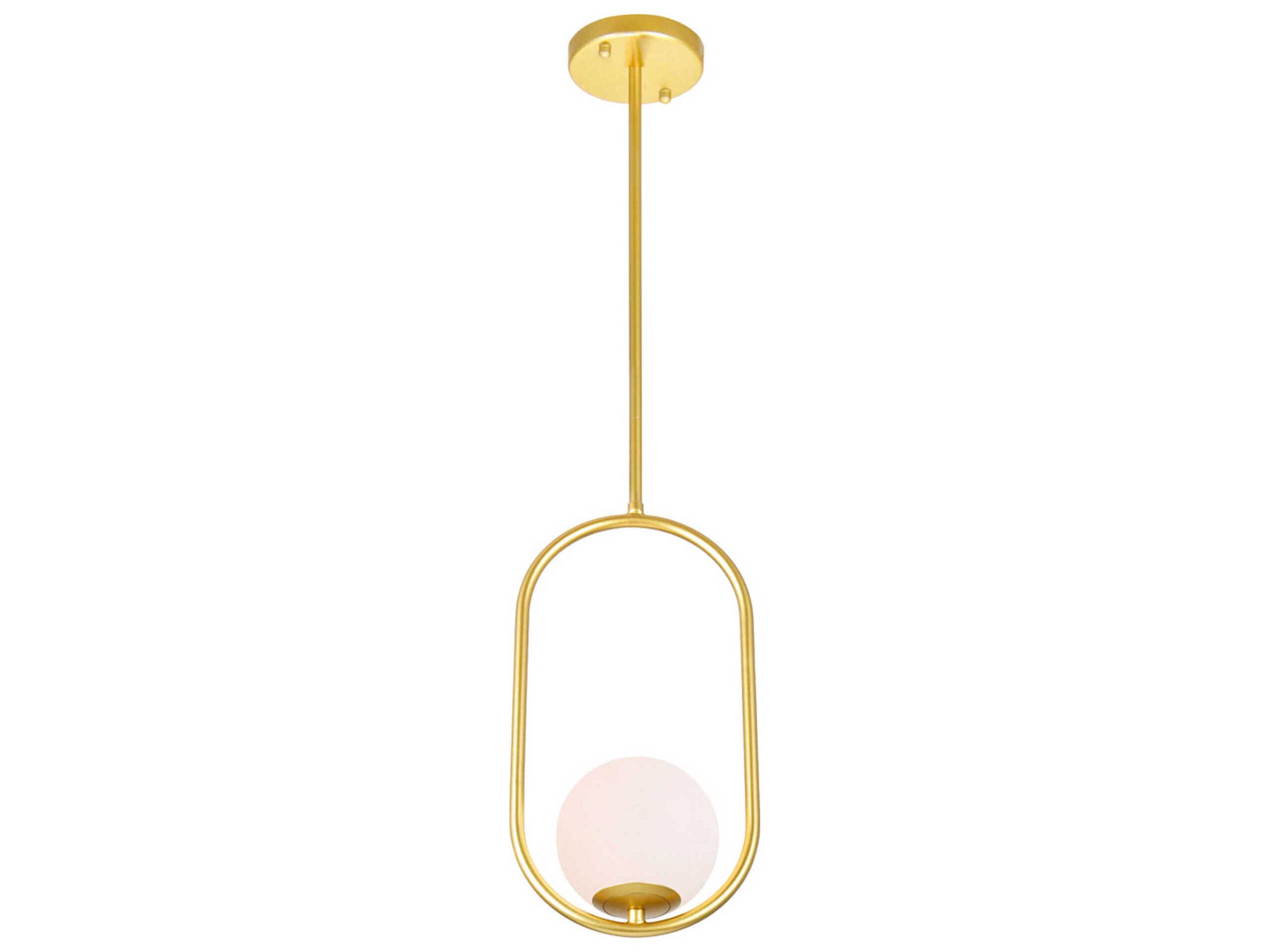 CWI Lighting Celeste 1-Light Medallion Gold Globe Mini Pendant