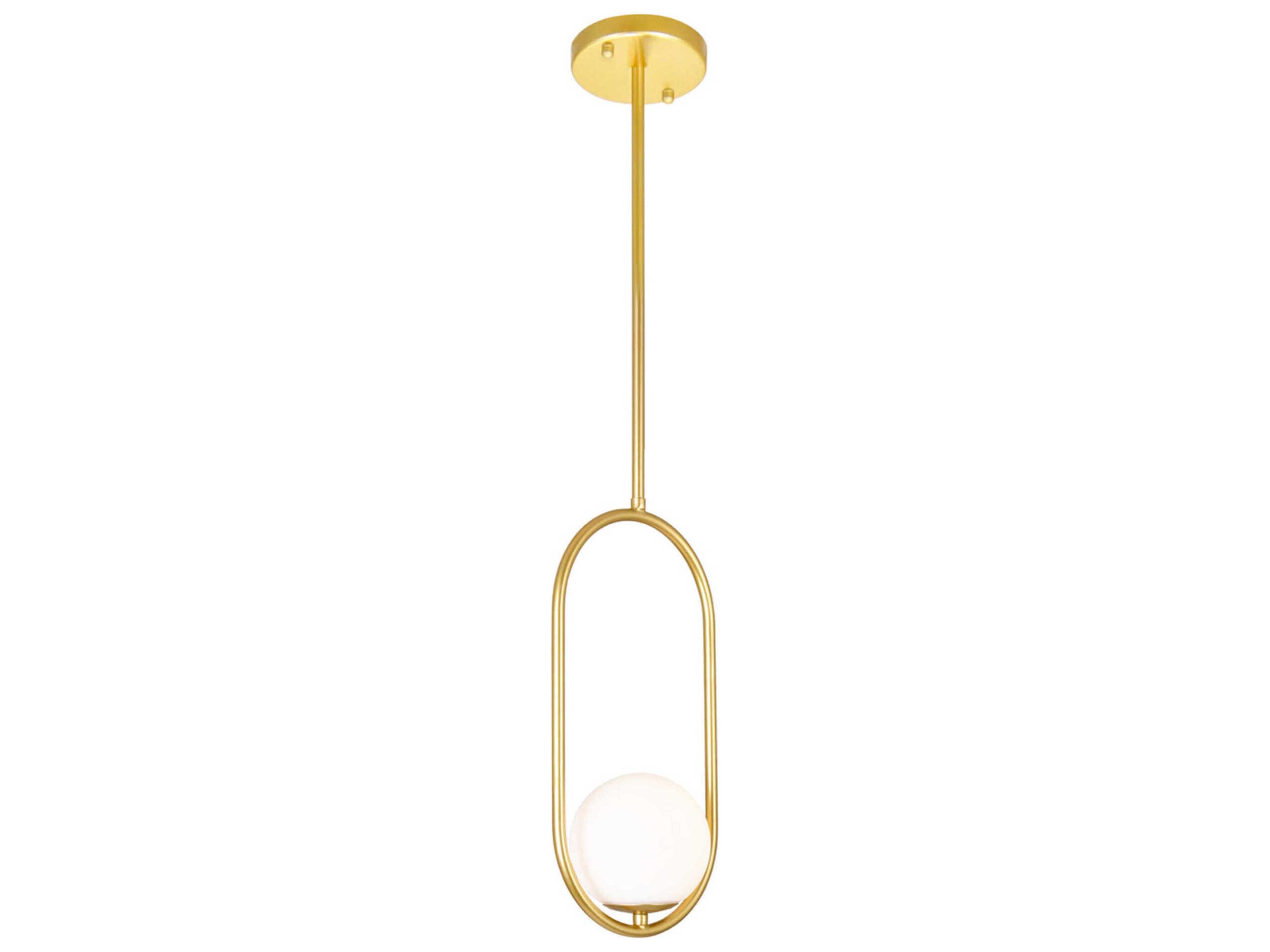 CWI Lighting Celeste 1-Light Medallion Gold Globe Mini Pendant