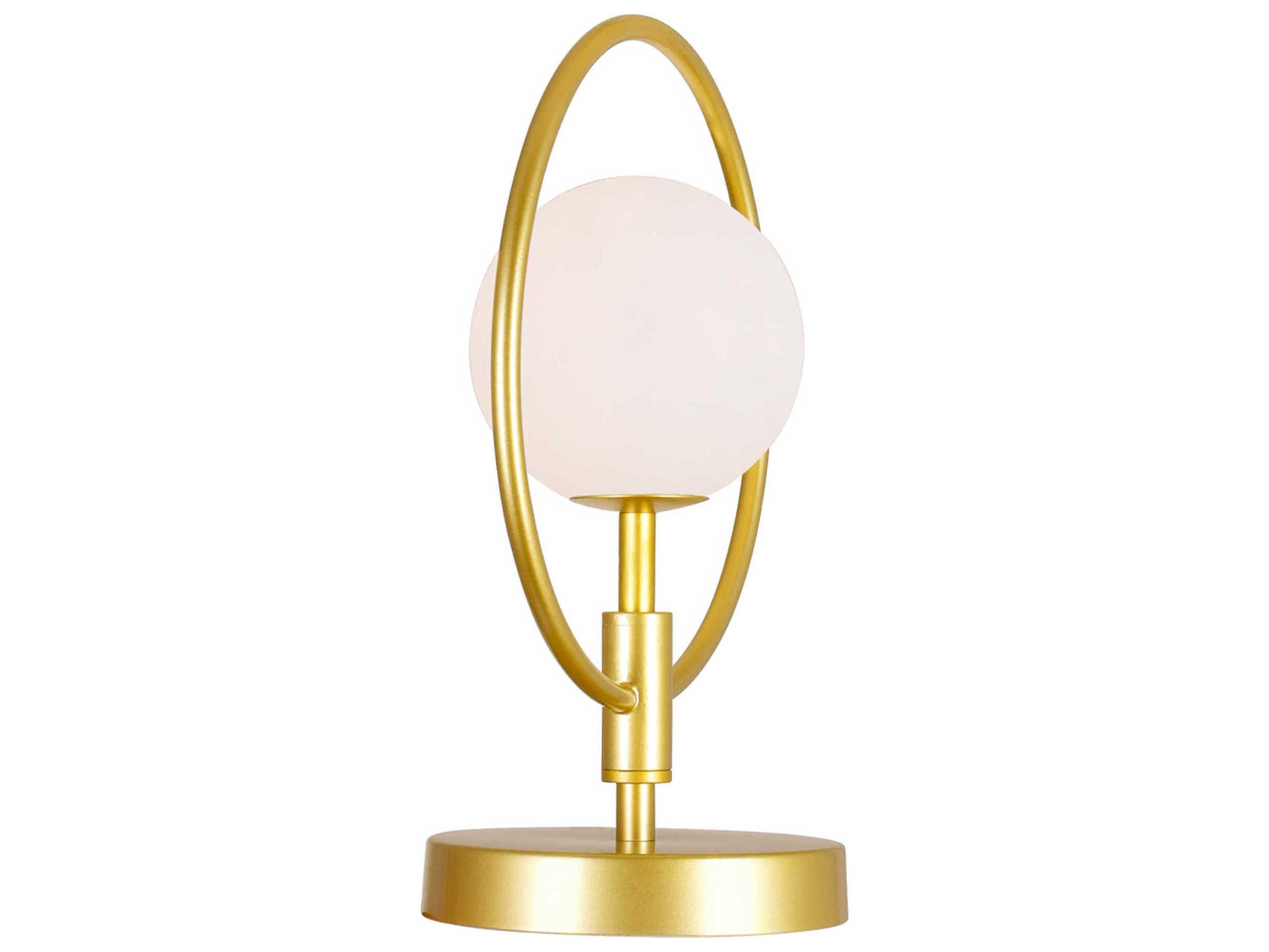 CWI Lighting Celeste Medallion Gold Frosted Glass Table Lamp